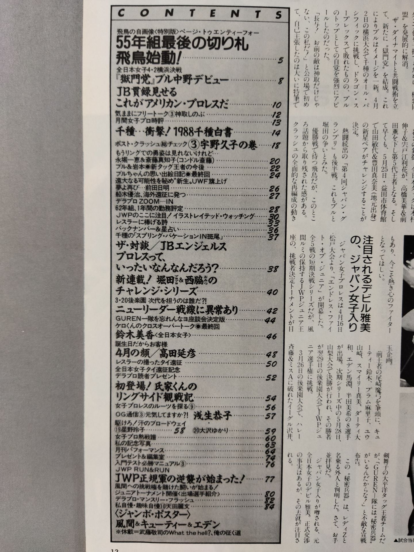 デラックスプロレス 1988年6月号