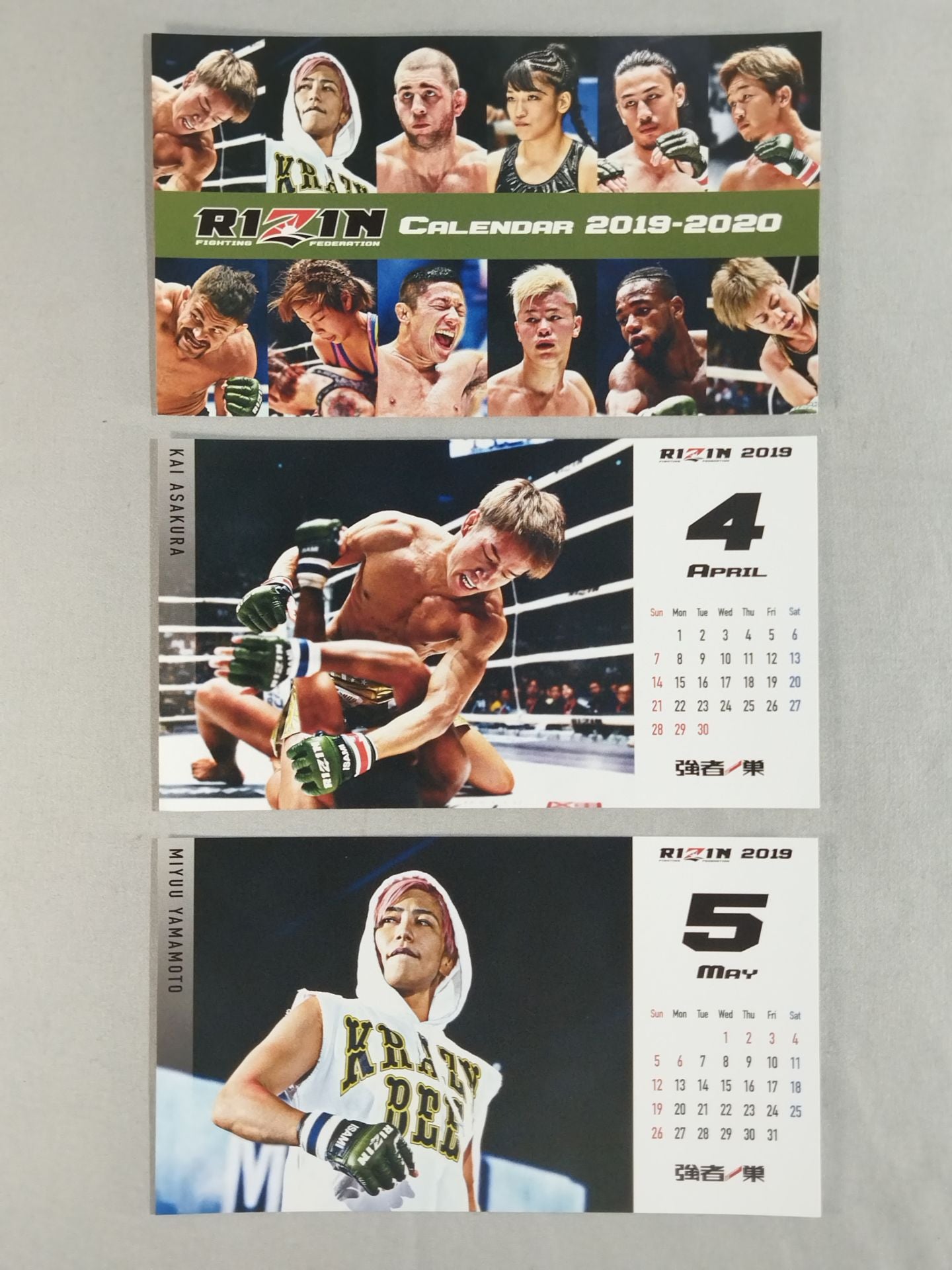 RIZIN 2019-2020 Desk Calendar