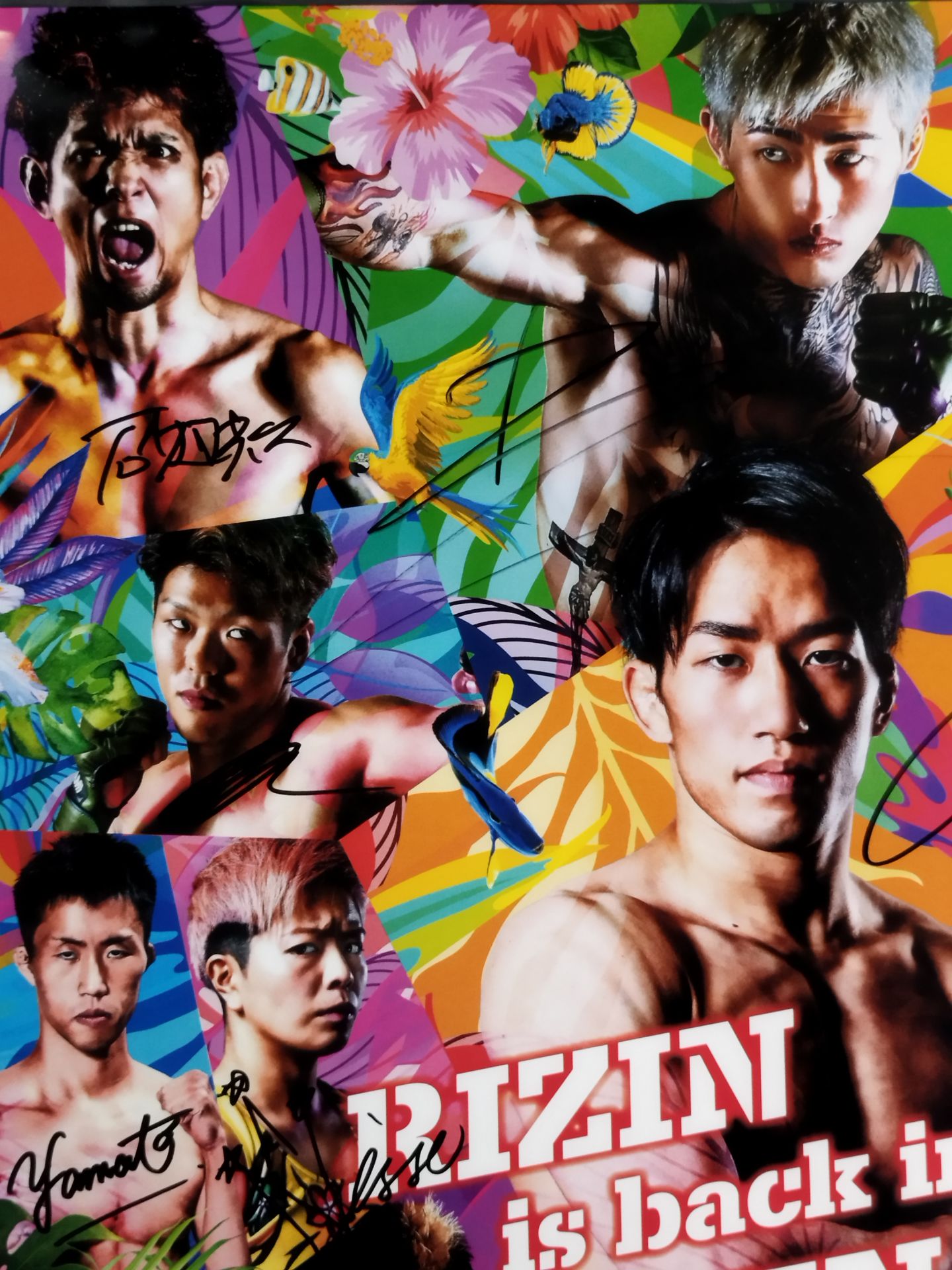 ★25 fighters hand signed autograph ★ RIZIN.36