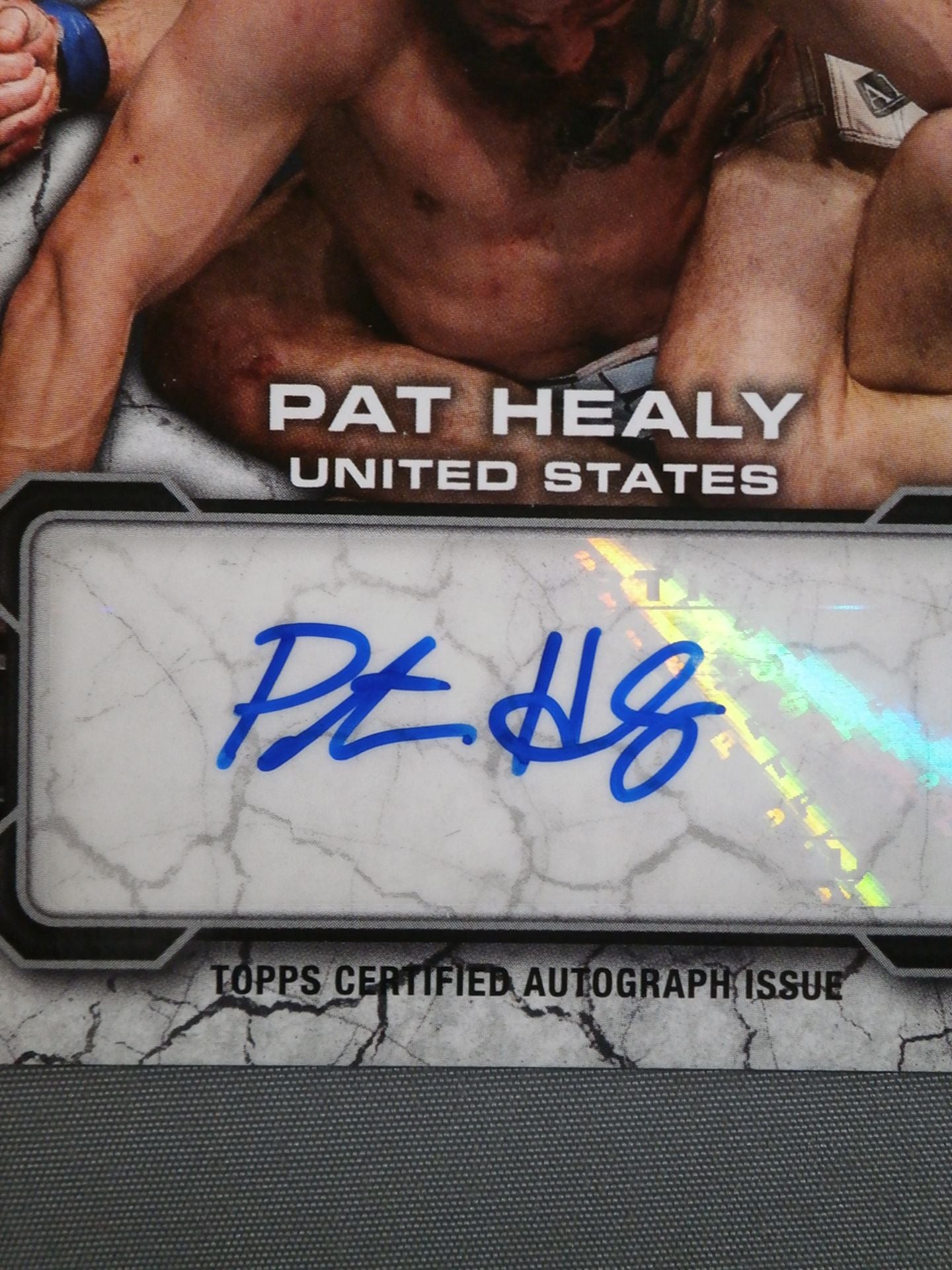 2013 UFC topps パット・ヒーリー 公式サインカード