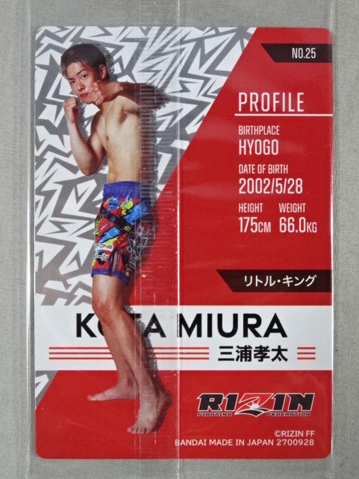 RIZIN ウエハースカード 三浦孝太