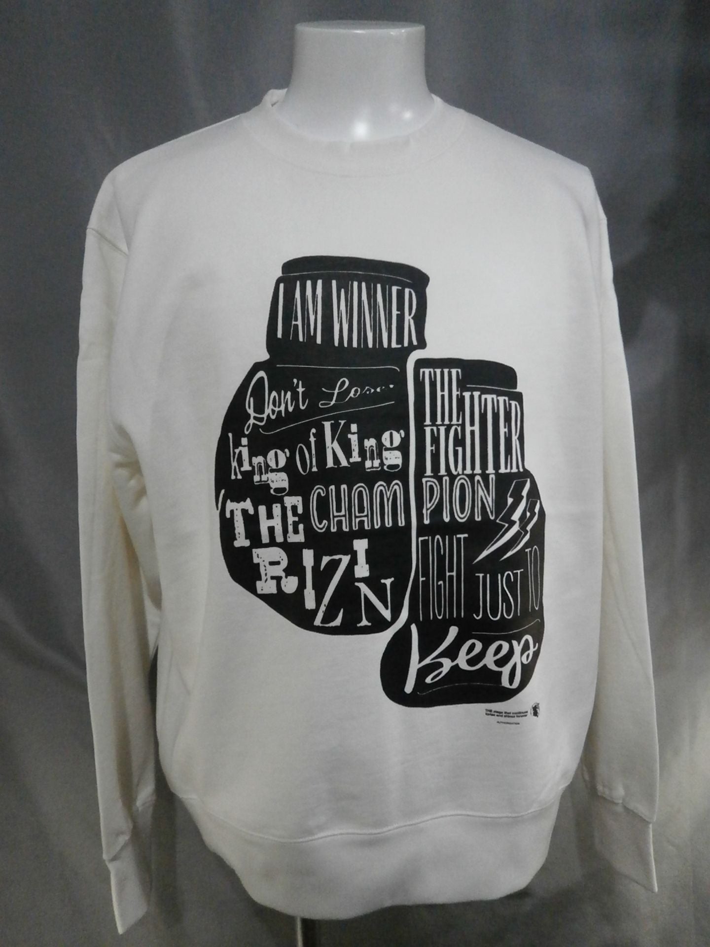 RIZIN スウェットトレーナー③(ホワイト)