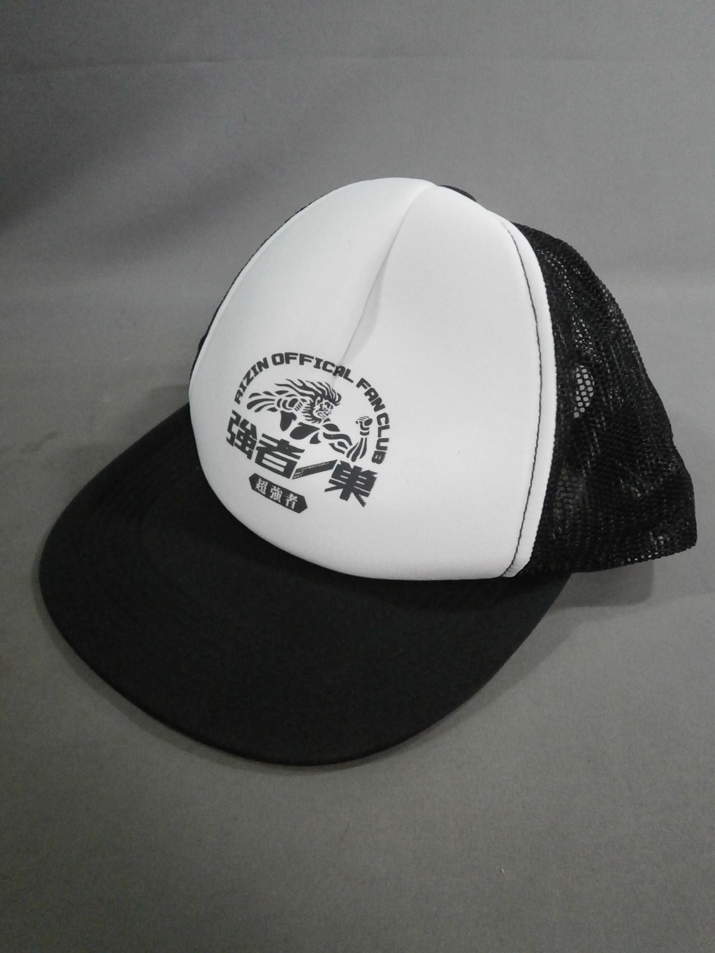 RIZIN 強者ノ巣 メッシュキャップ①(ホワイト×ブラック)