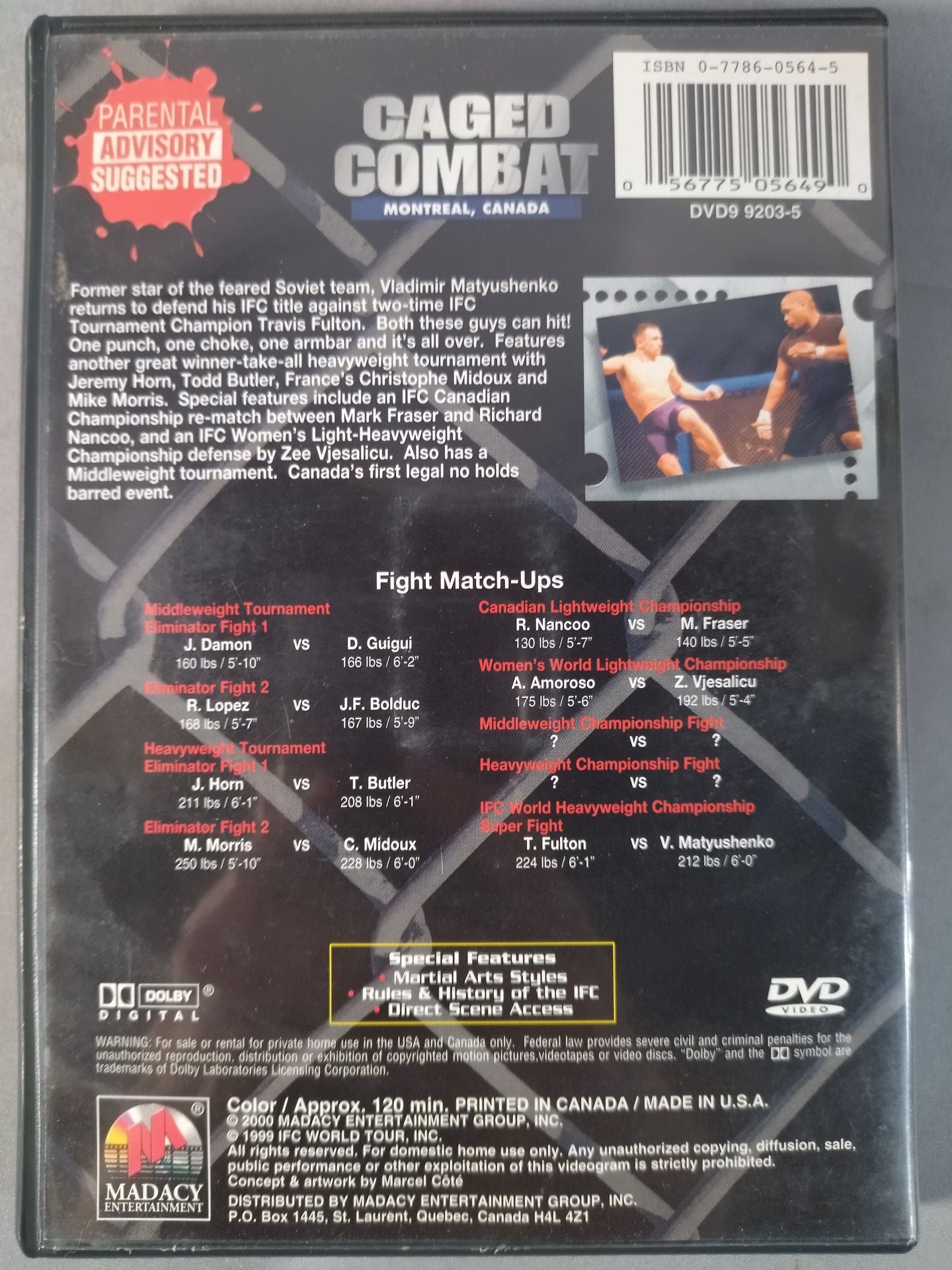 IFC CAGED COMBAT MONTREAL、CANADA
