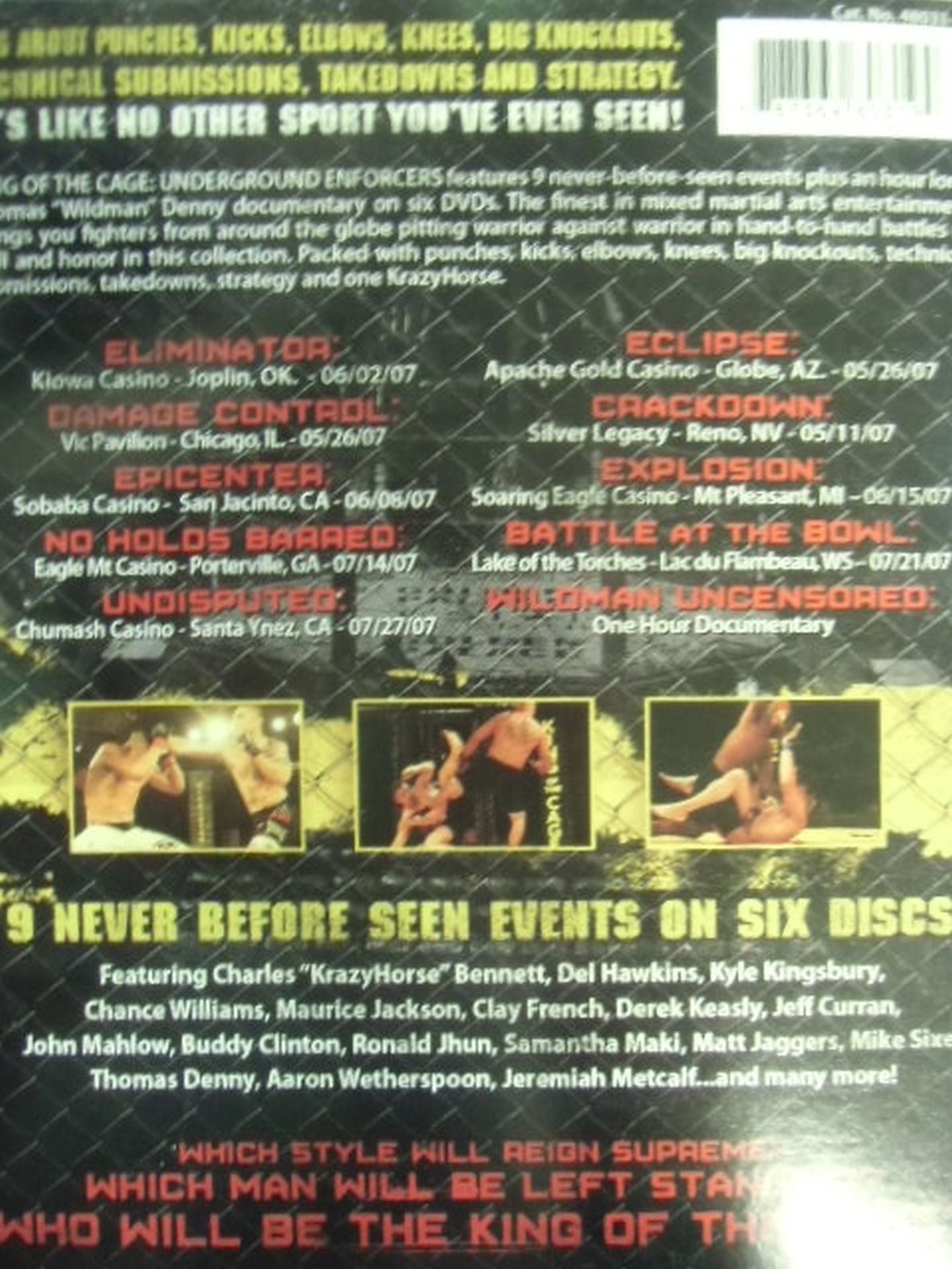 【9EVENT SET】 KING OF THE CAGE UNDERGROUND ENFORCERS