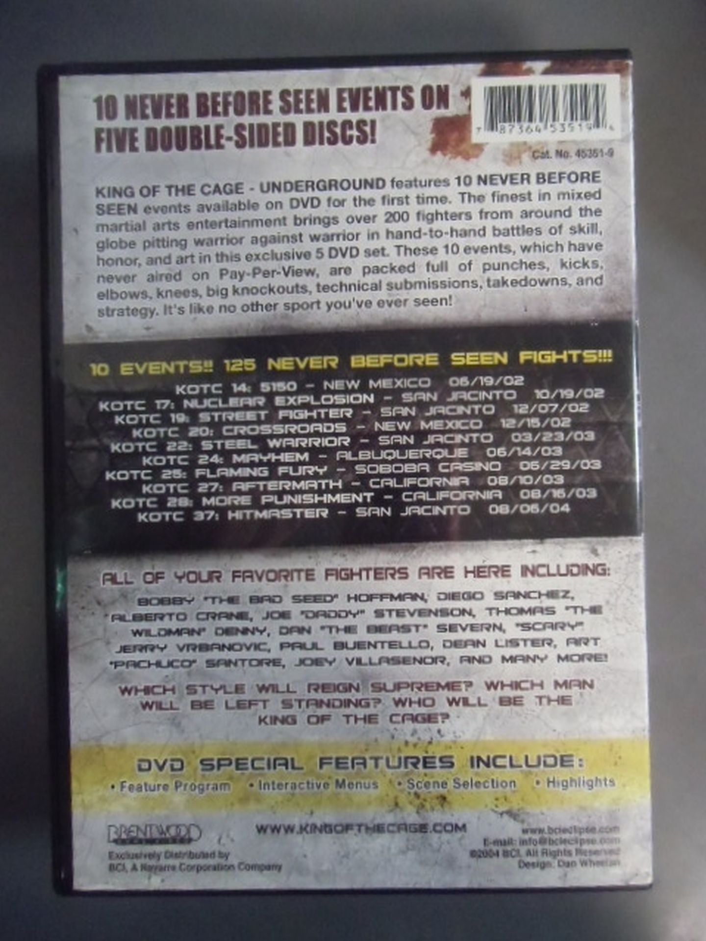 【10EVENT SET】 KING OF THE CAGE UNDERGROUND