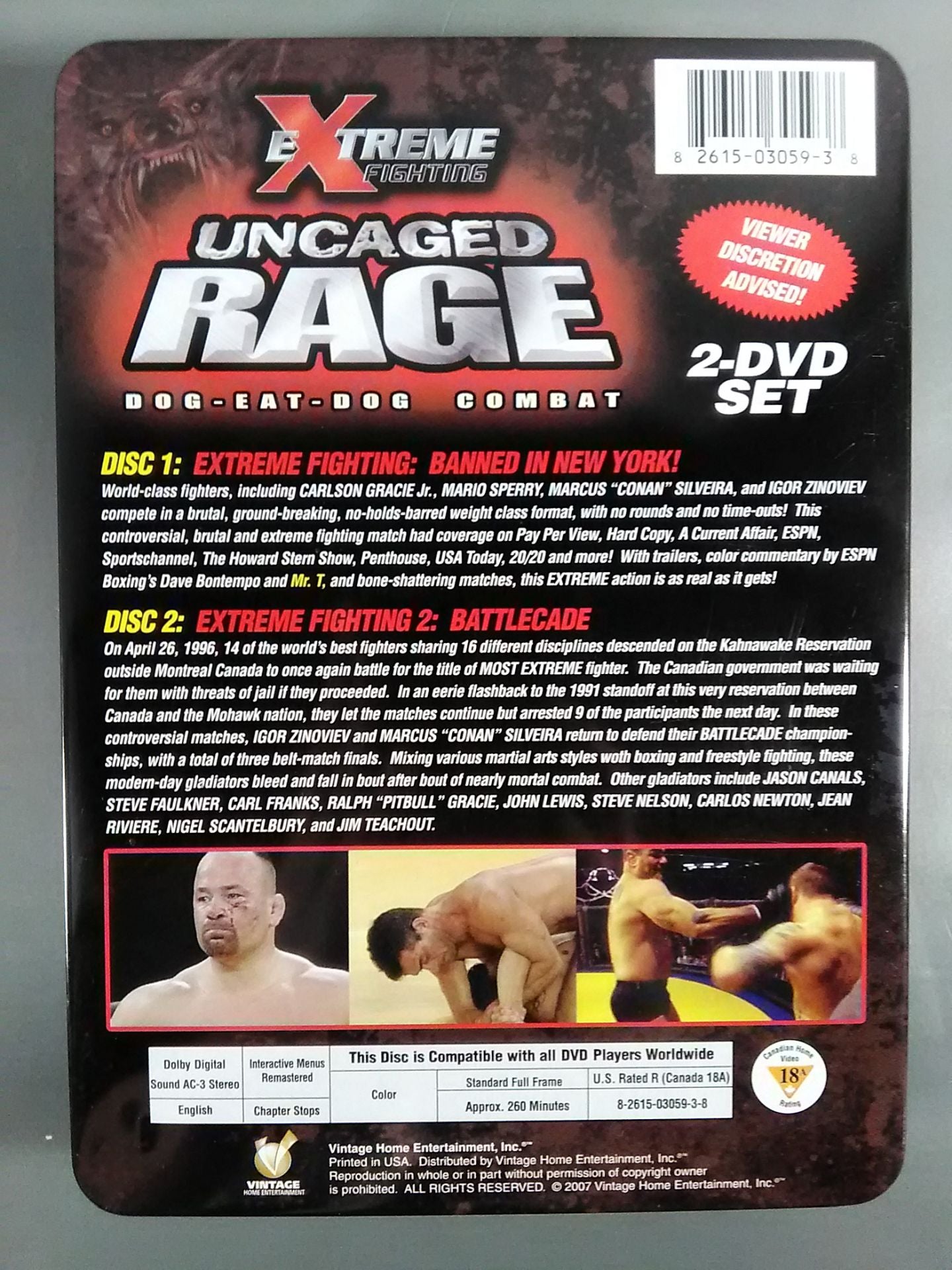 EXTREME FIGHTING UNCAGED RAGE