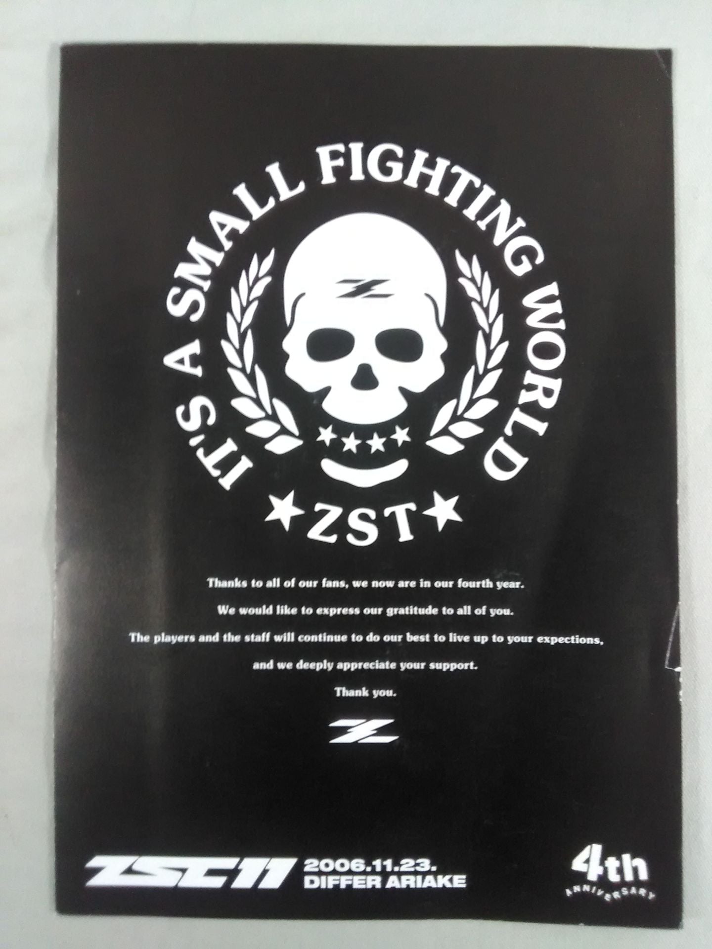 ZST ITS A SMALL FIGHTING WORLD