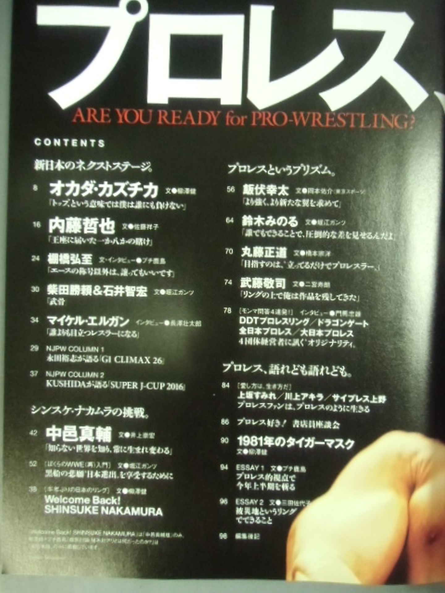 NumberPLUS プロレス2016【表紙=中邑真輔版】