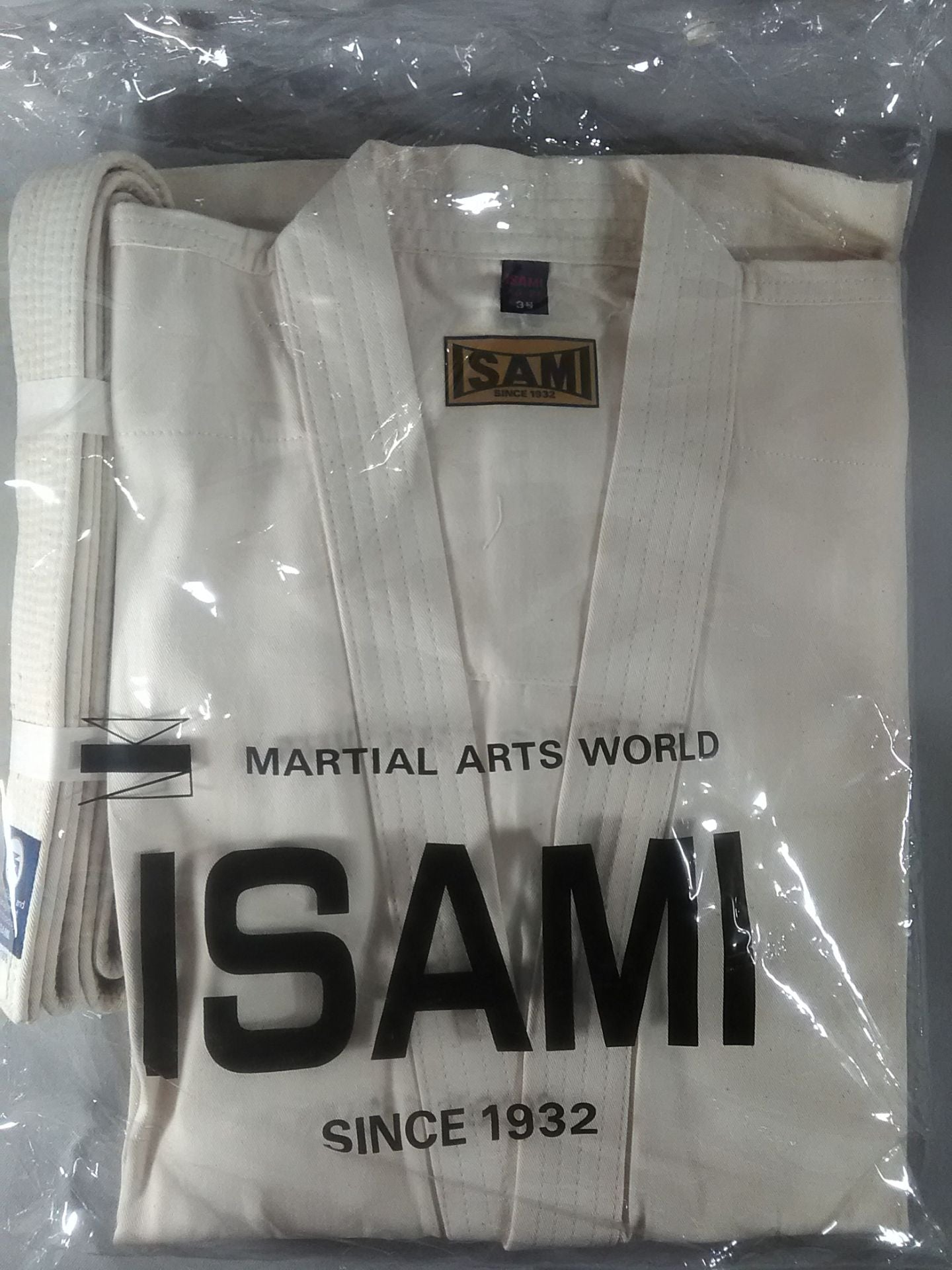 ISAMI 入門用未晒フルコンタクト空手衣(上下帯付) 3号