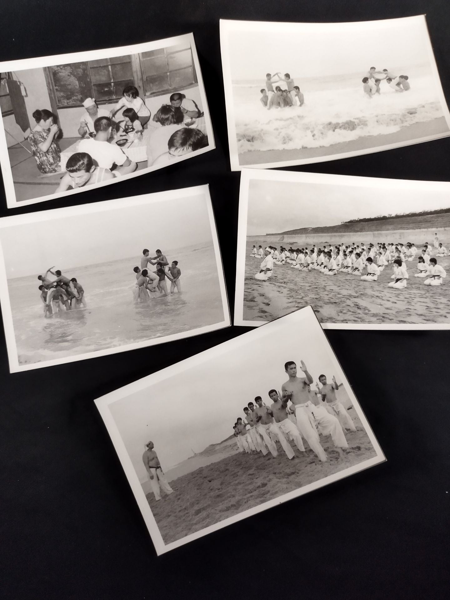 大山倍達 極真空手 夏合宿 白黒写真セット(4)