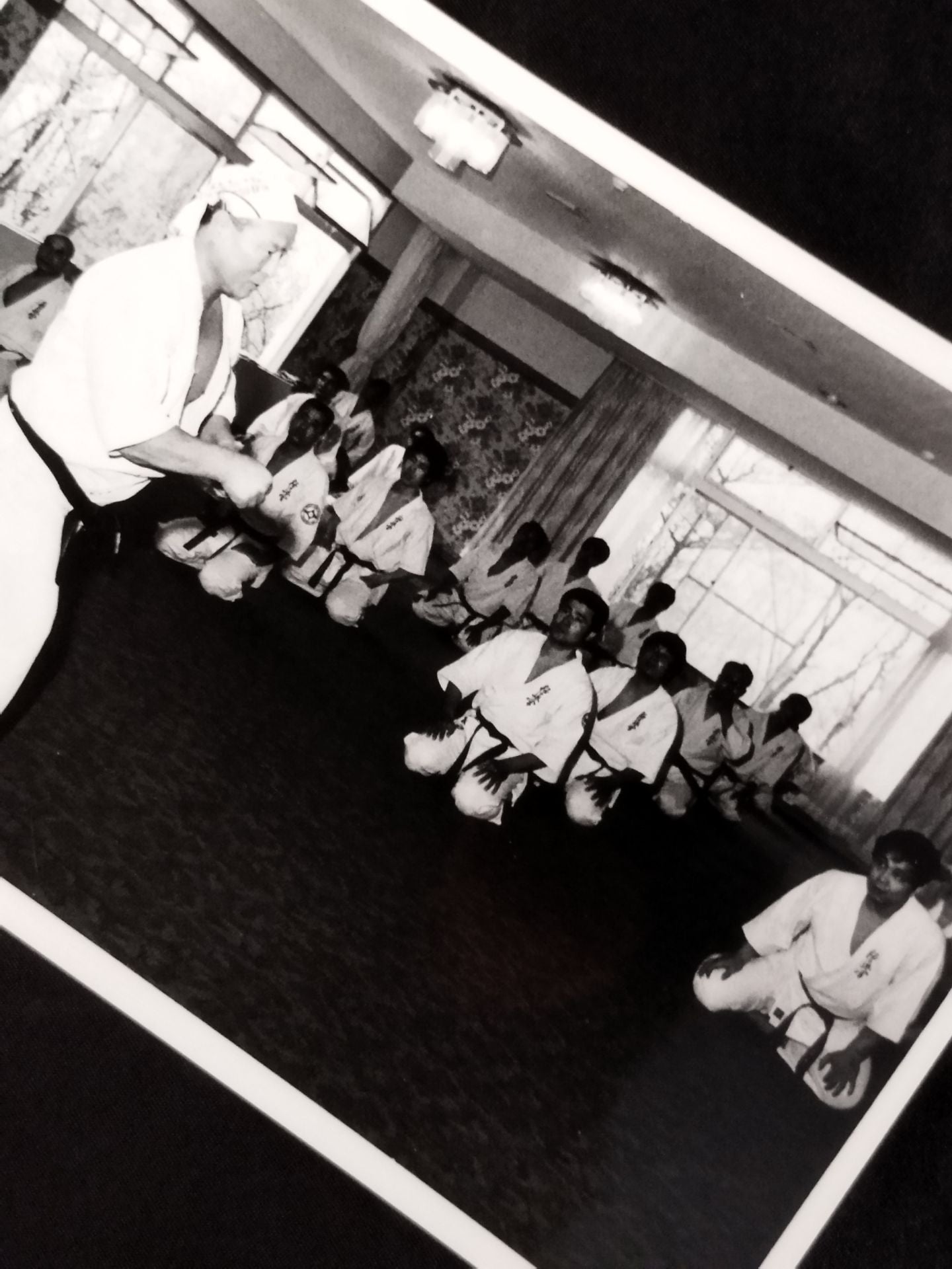 Mas Oyama (Masutatsu Oyama)  Training camp Black and Whitephoto