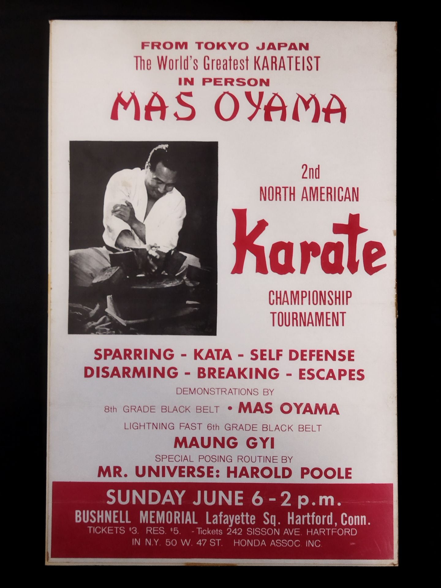 The 2nd North American KARATE Road Fighters Rights Tournament Poster Panel