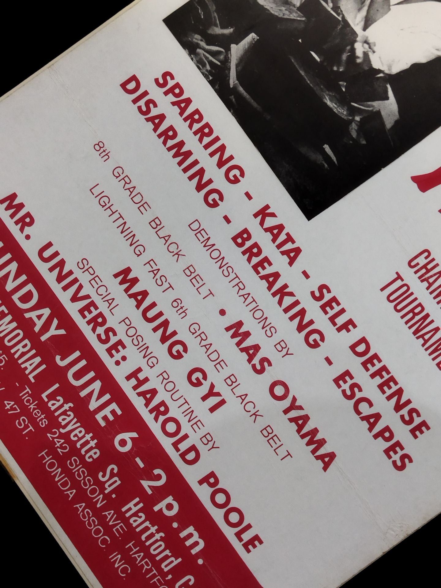 The 2nd North American KARATE Road Fighters Rights Tournament Poster Panel