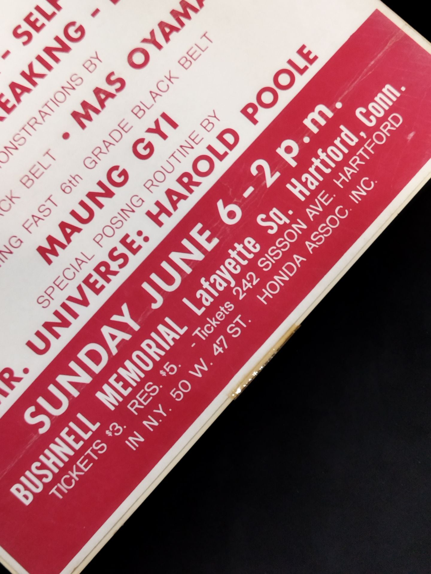 The 2nd North American KARATE Road Fighters Rights Tournament Poster Panel
