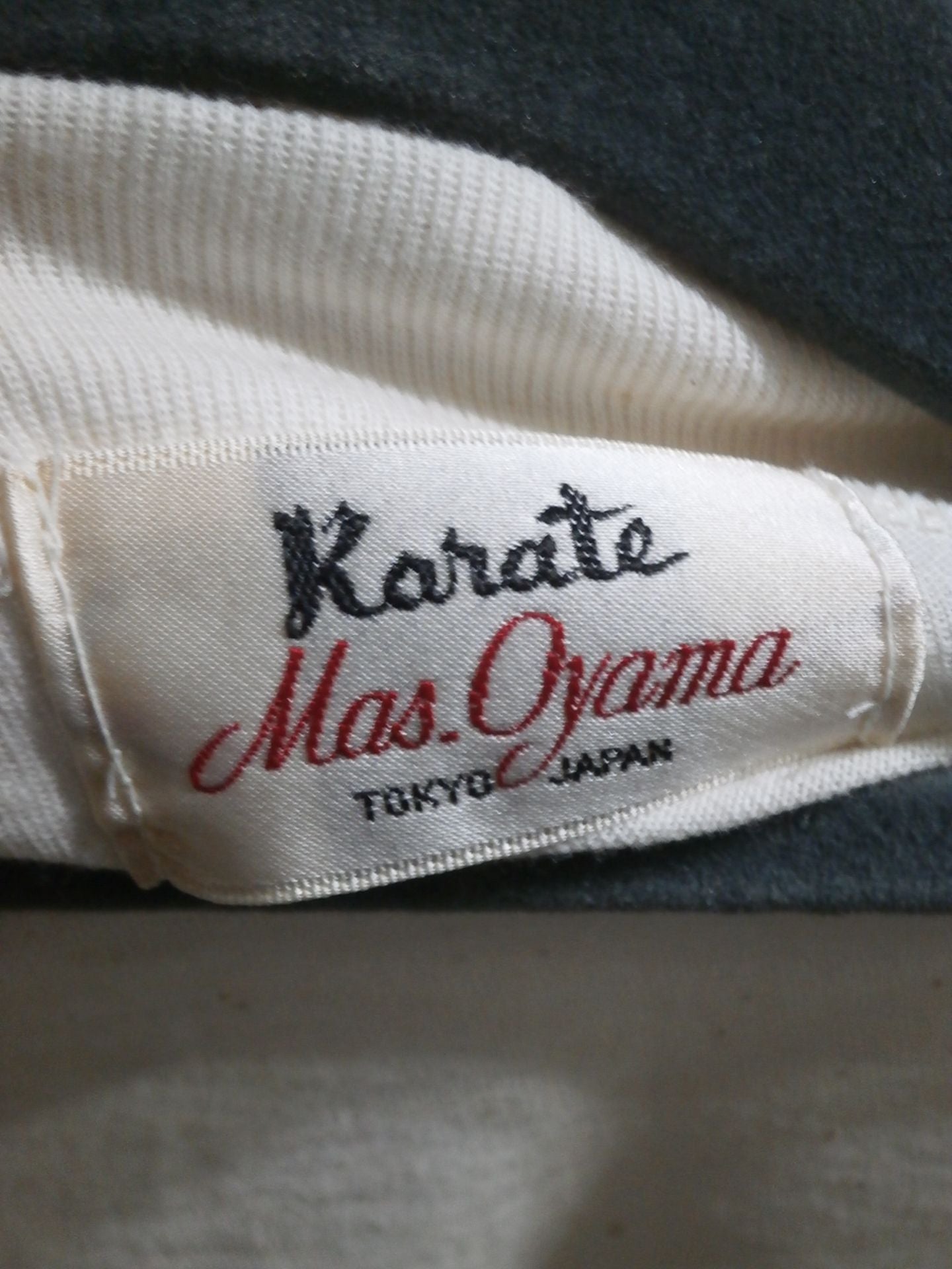 ★Mas Oyamaタグ付★ 極真大阪 当時モノ イラスト Tシャツ