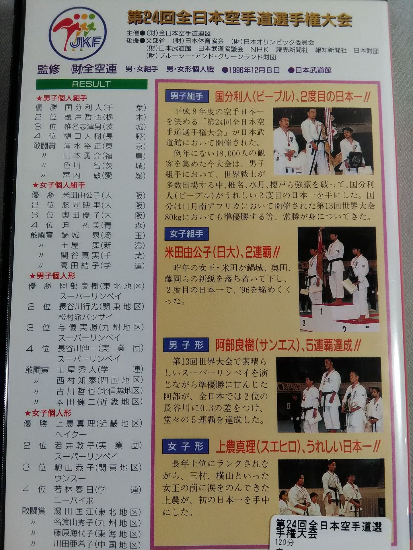 The 24th All Japan KARATE Province Fighters  Rights Tournament