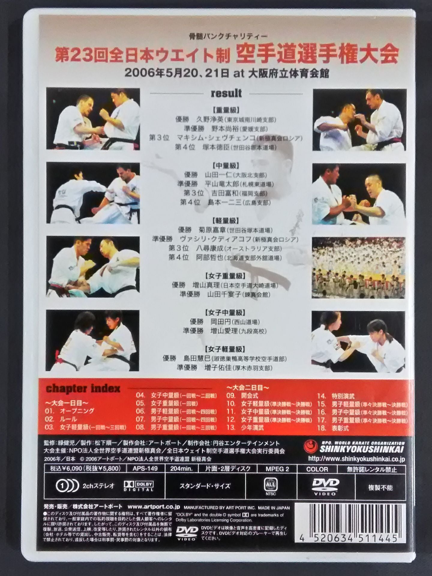 新極真会 第23回全日本ウェイト制 空手道選手権大会 骨髄バンクチャリティー