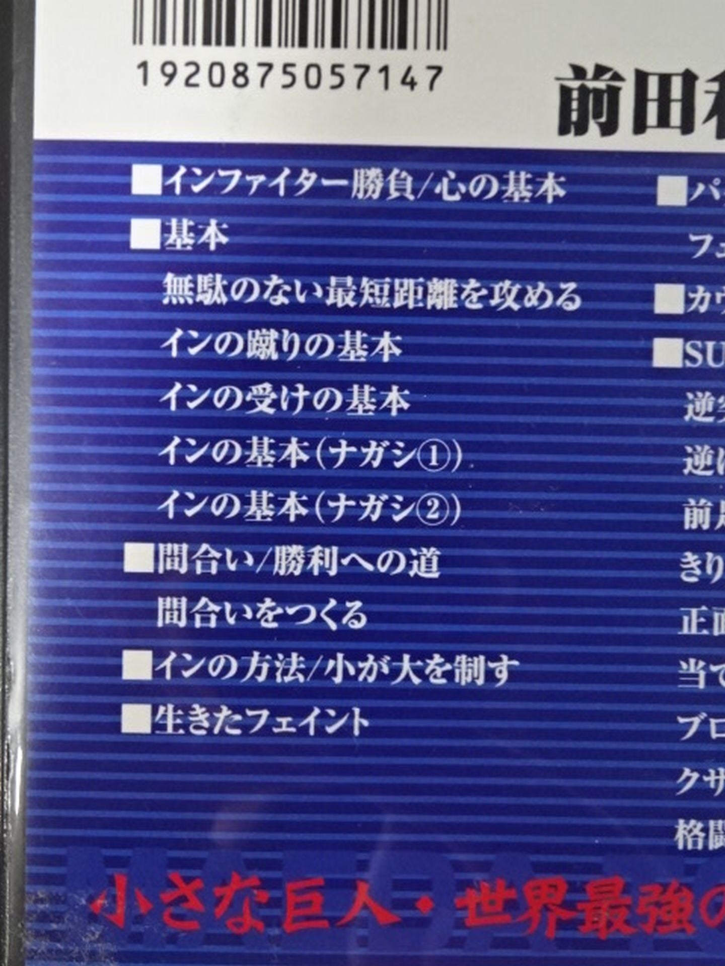 前田利明のベスト空手