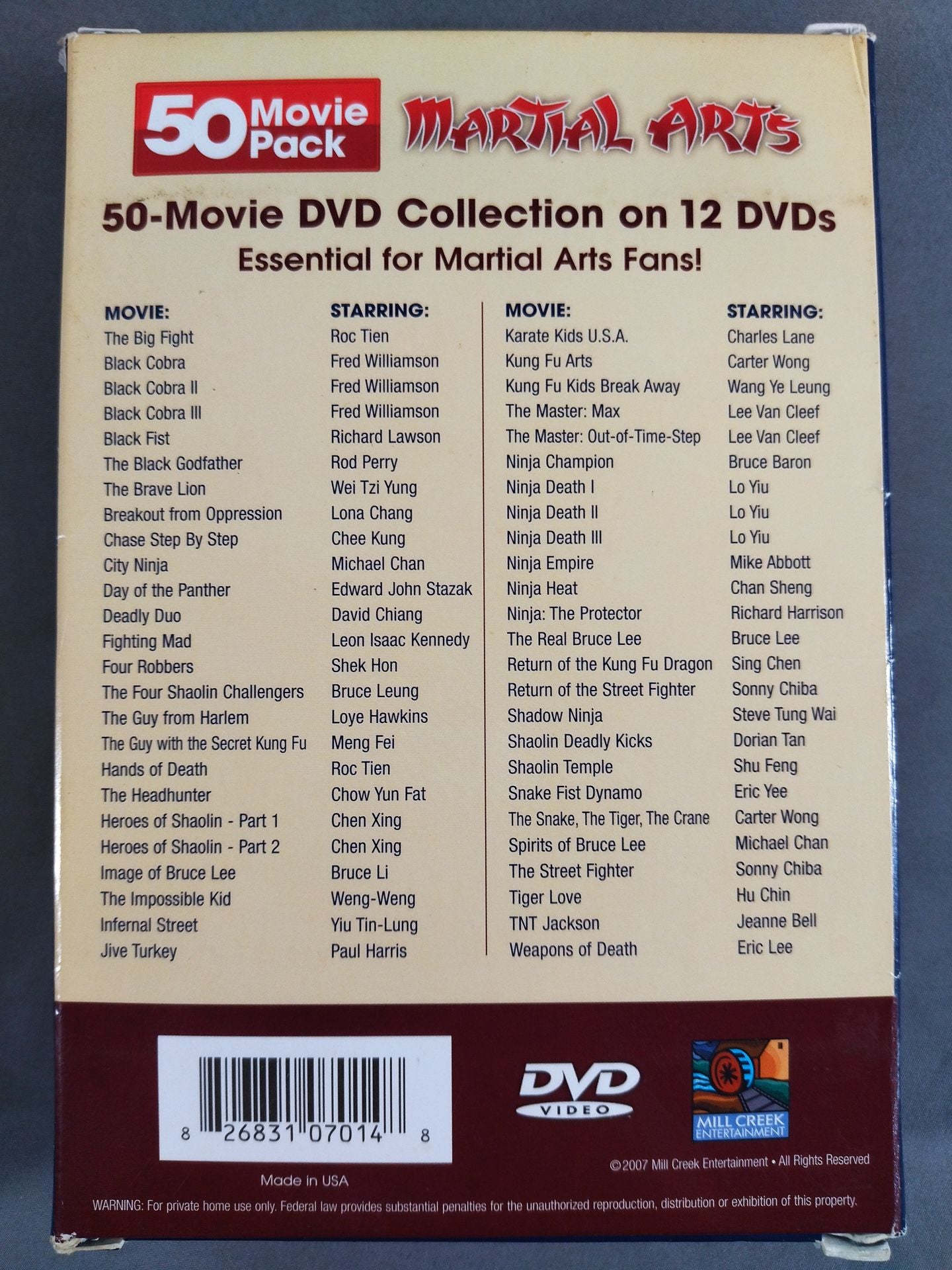 50 Movie Pack MARTIAL ARTS