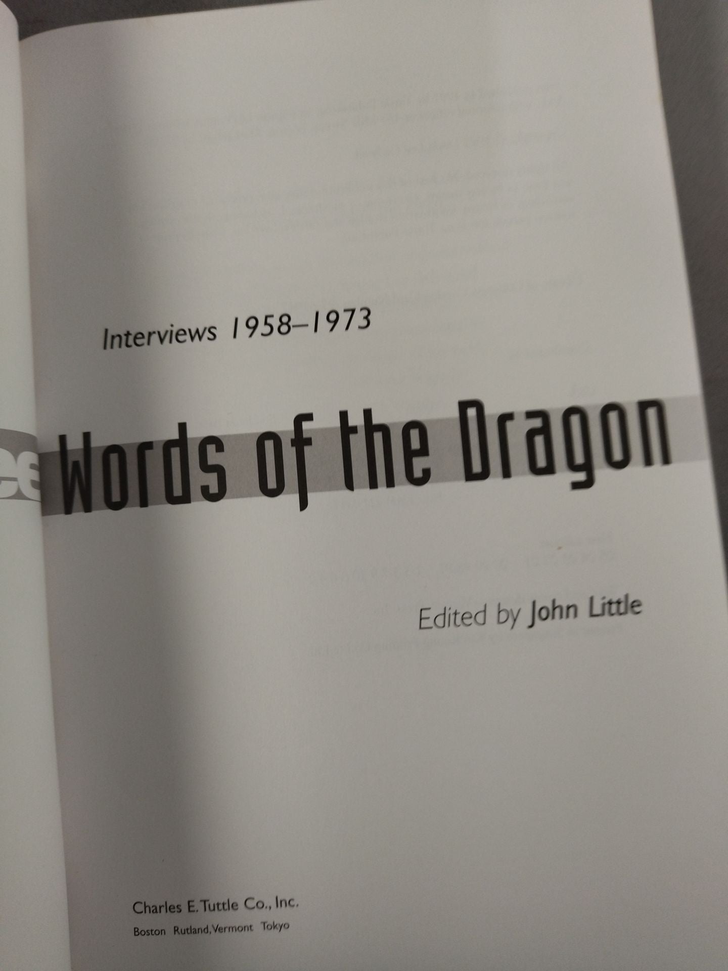 Bruce Lee(Vol.1)Words of the Dragon