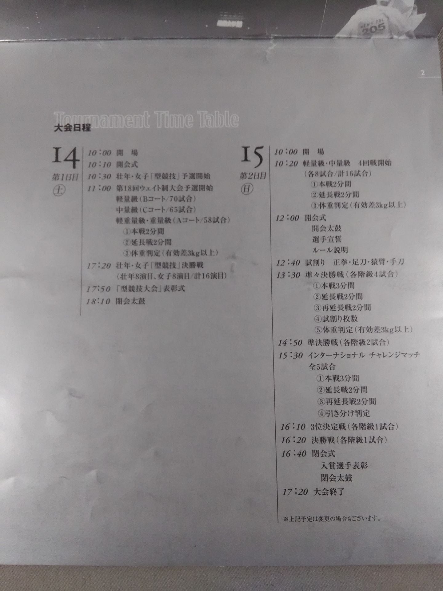 2001 Open Tournament The 18th All Japan Japan Weights KARATE RoadFighters rights tournament