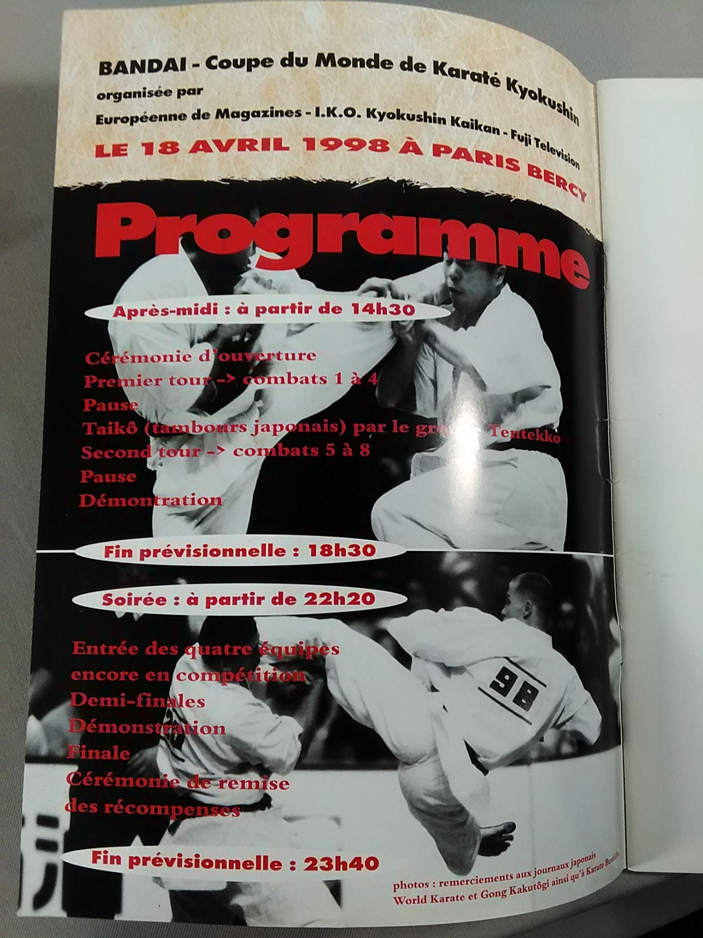 COUPE DU MONDE 1998 KARATE KYOKUSHIN