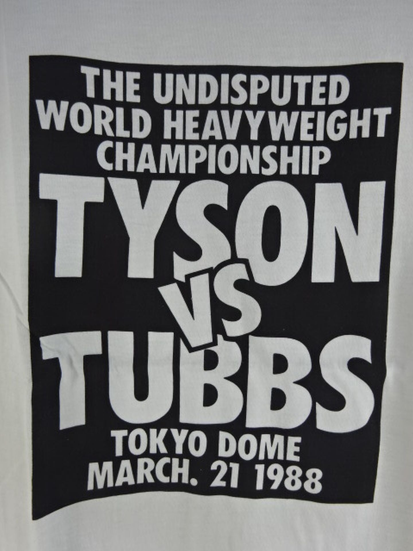 ★WBA・WBC・IBF 統一戦★ マイク・タイソンvsトニー・タッブス Tシャツ