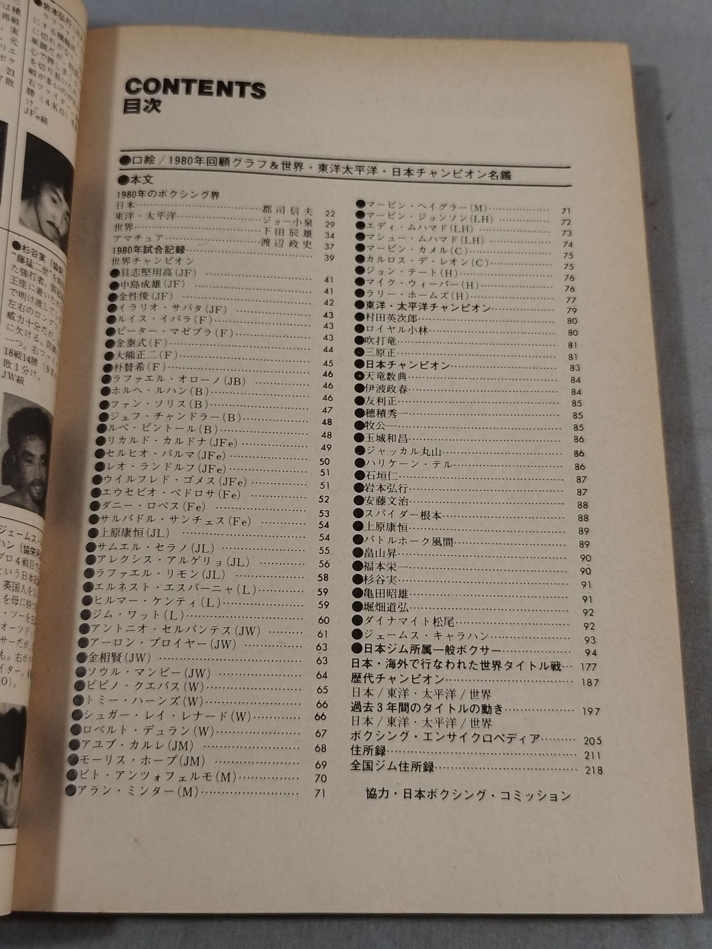 日本ボクシング年鑑1981