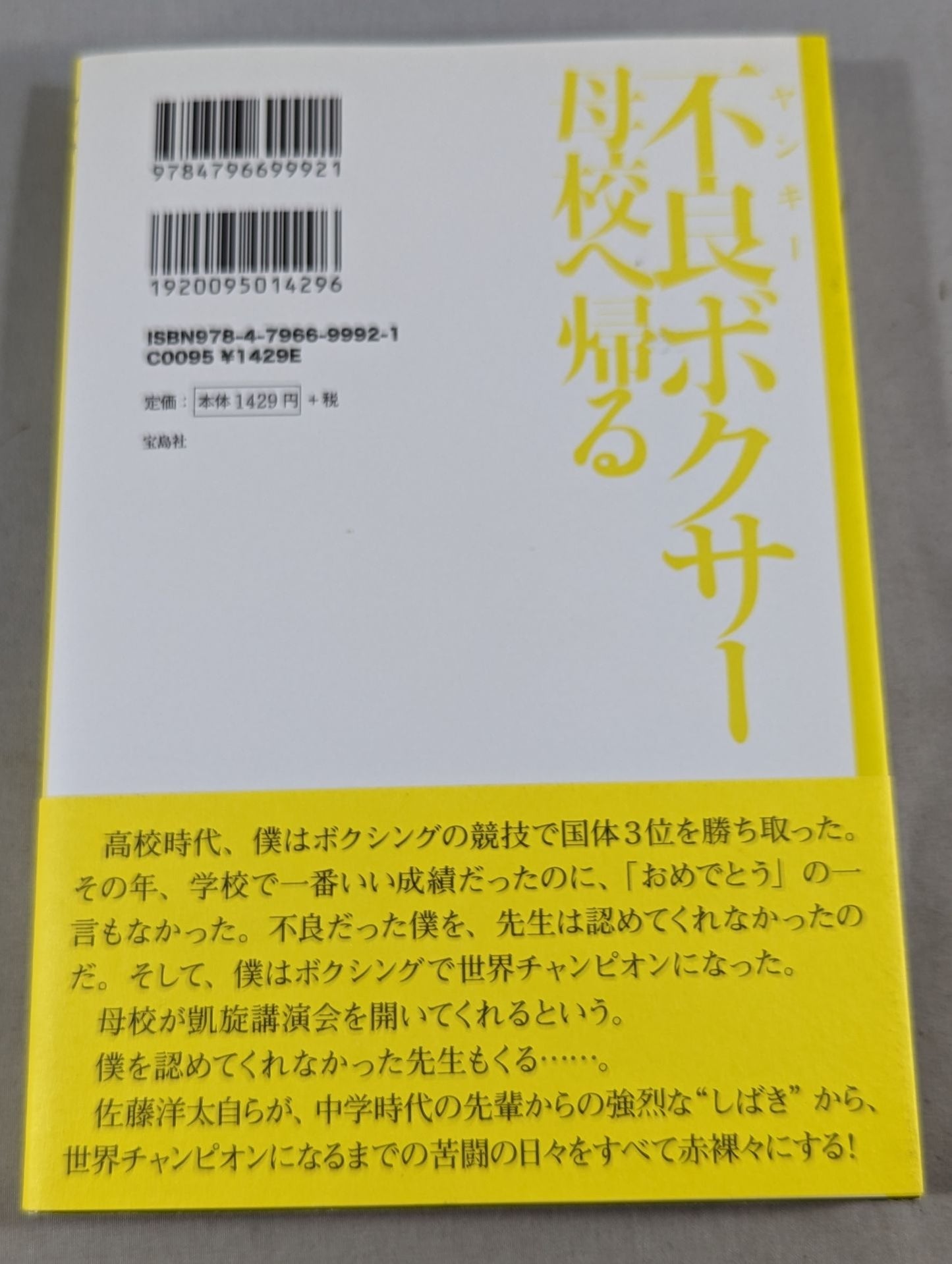 不良(ヤンキー)ボクサー母校へ帰る
