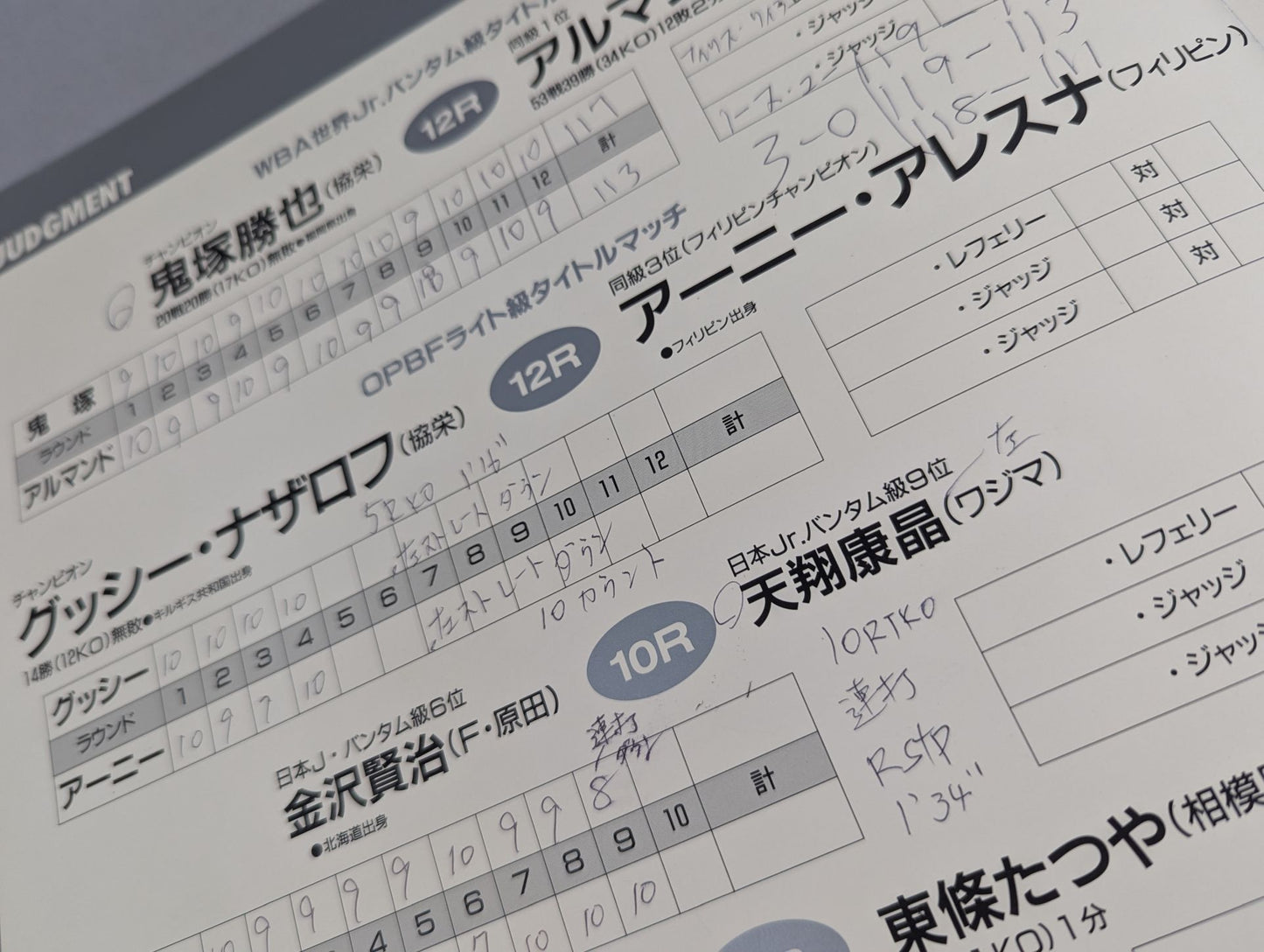 【WBA世界Jバンタム級タイトルマッチ】鬼塚勝也vsカストロ