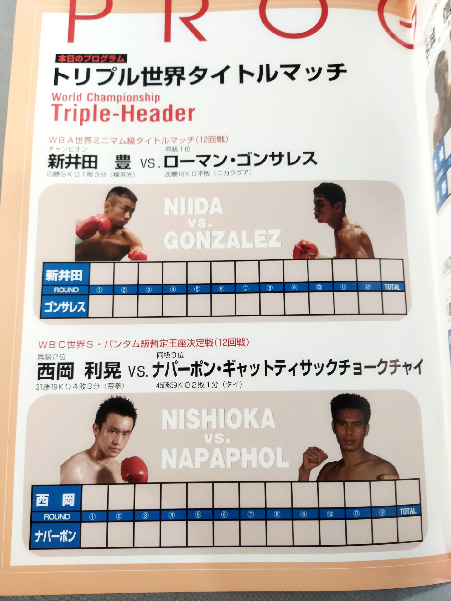 新井田豊&西岡利晃&名城信男 3大世界タイトルマッチ