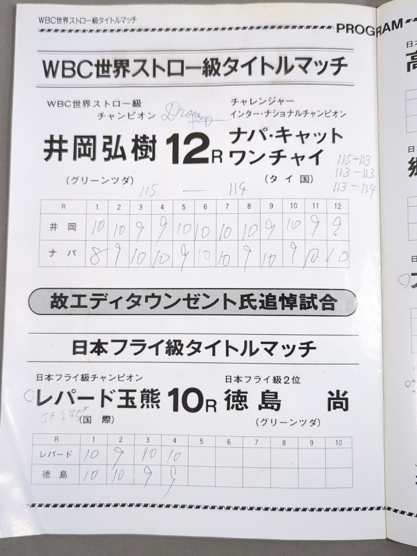 【WBC世界ストロー級タイトルマッチ】井岡弘樹vsナパ・キャットワンチャイ