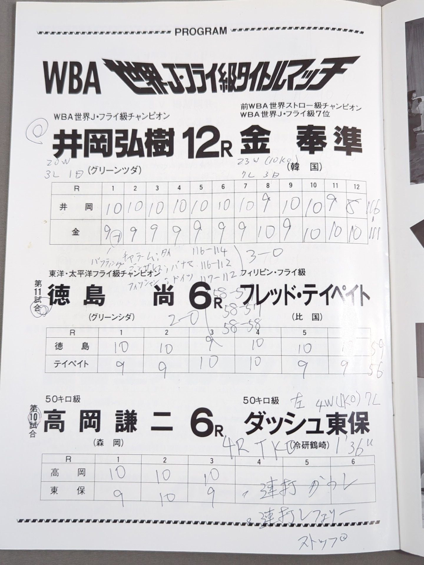 【WBA世界J・フライ級タイトルマッチ】井岡弘樹vs金奉準