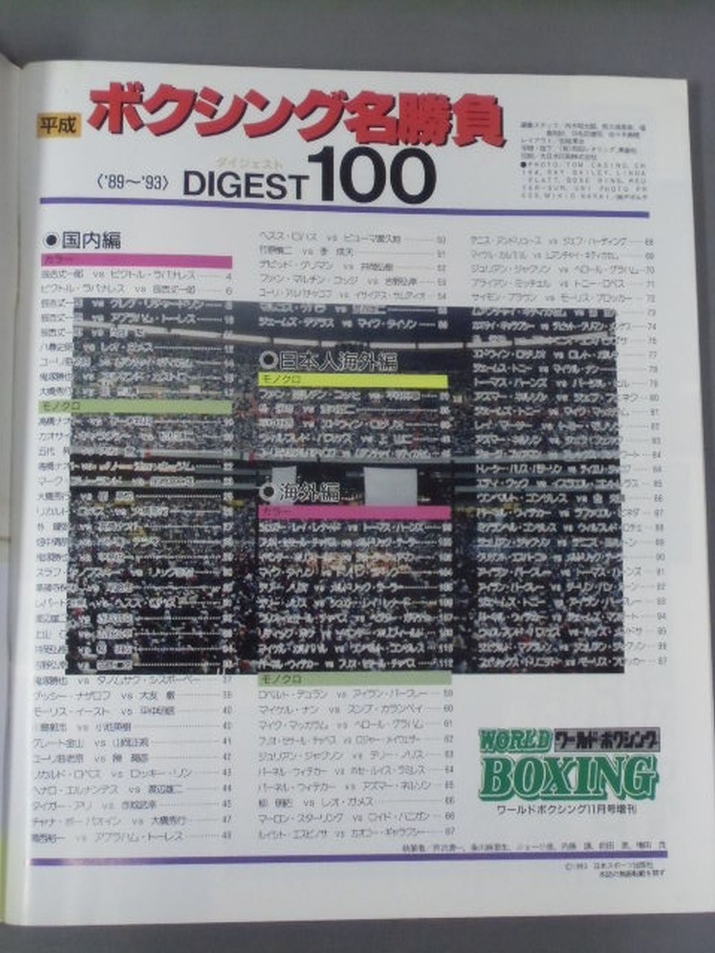 【平成ボクシング名勝負DIGEST100】ワールドボクシング 1993年11月増刊号