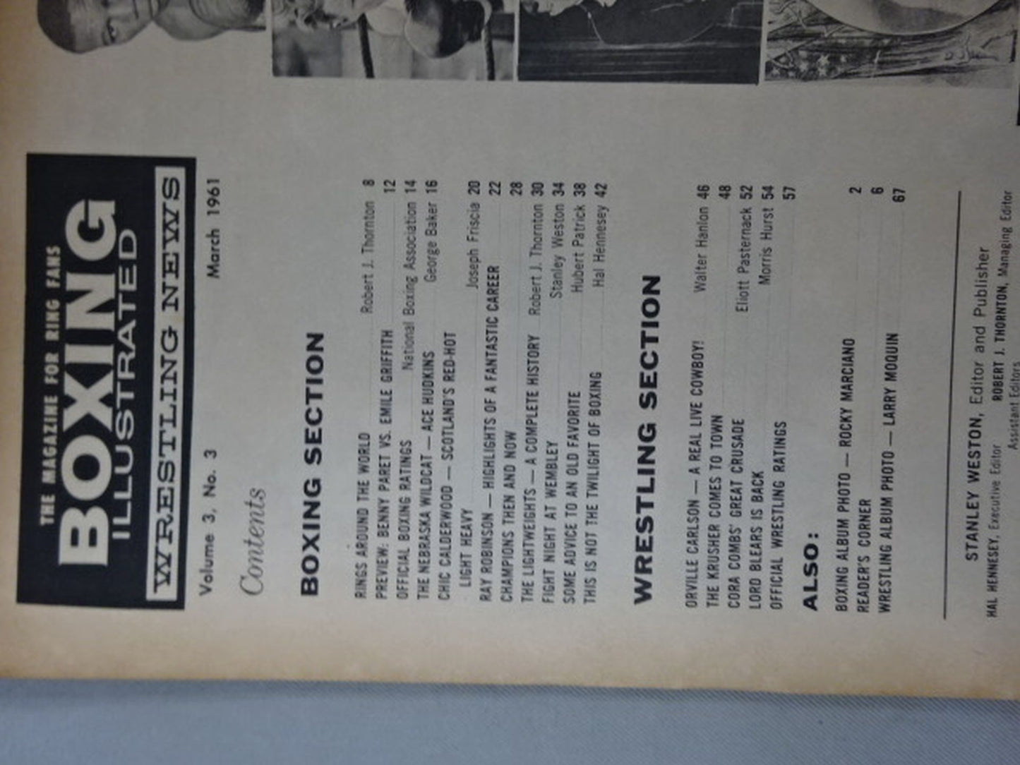 BOXING ILLUSTRATED Wrestling NEWS March 1961