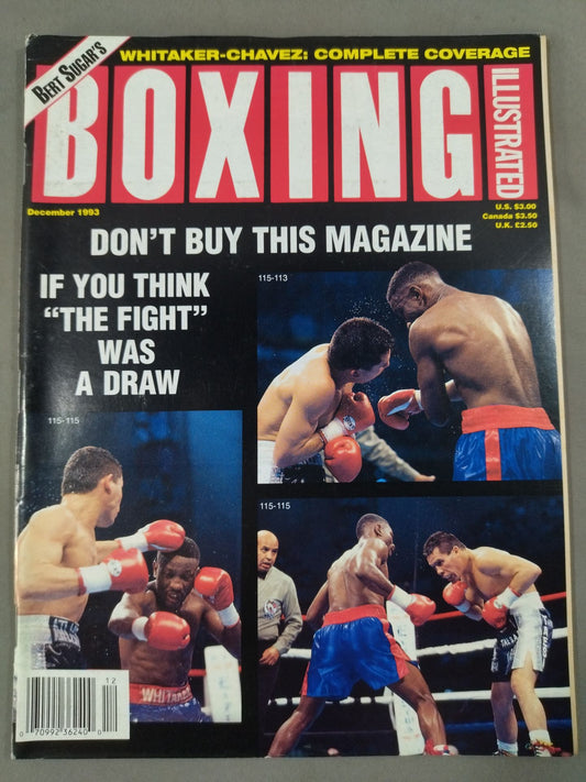 BOXING ILLUSTRATED DECEMBER 1993 ISSUE