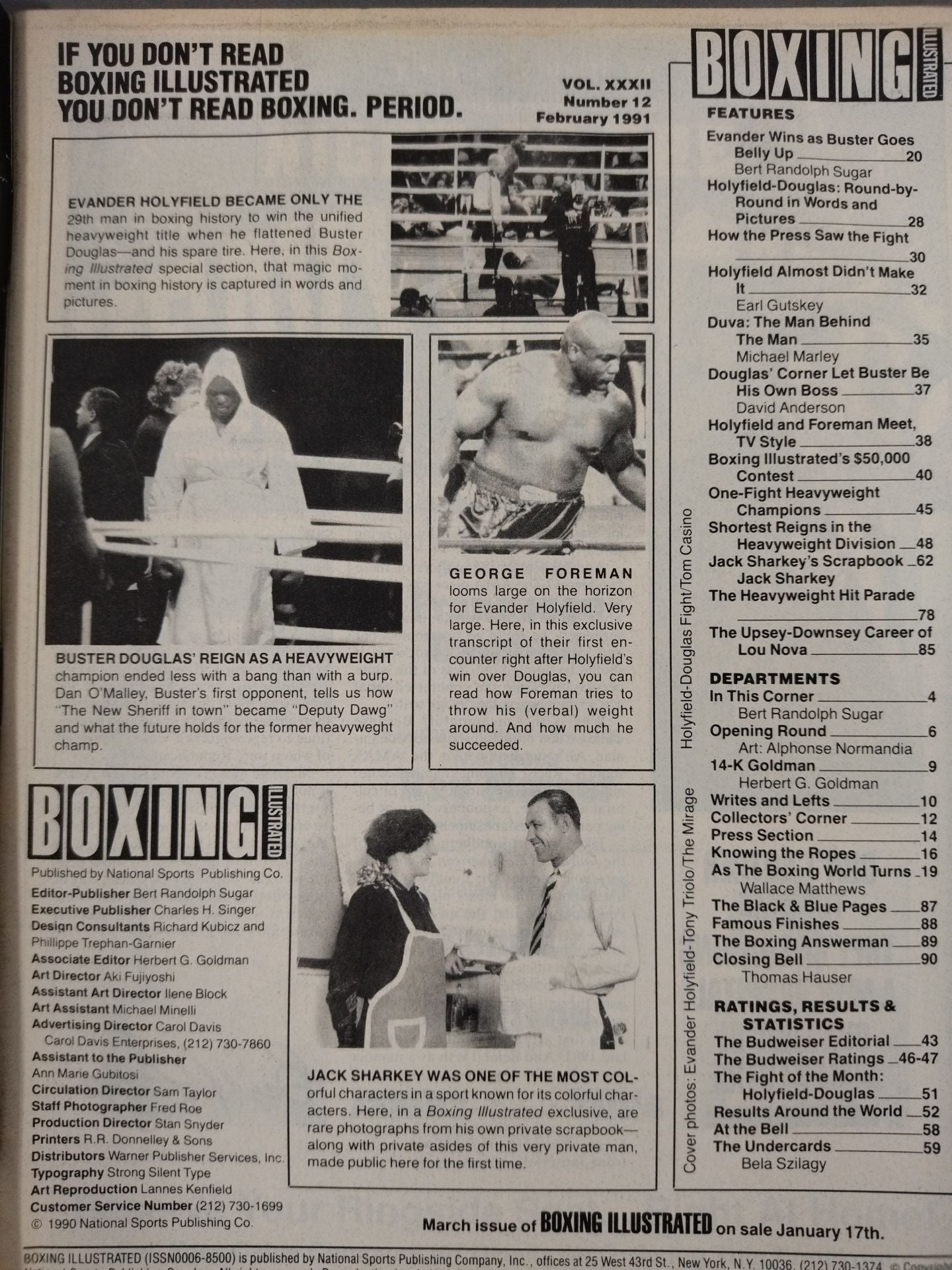 BOXING ILLUSTRATED February 1991 Issue