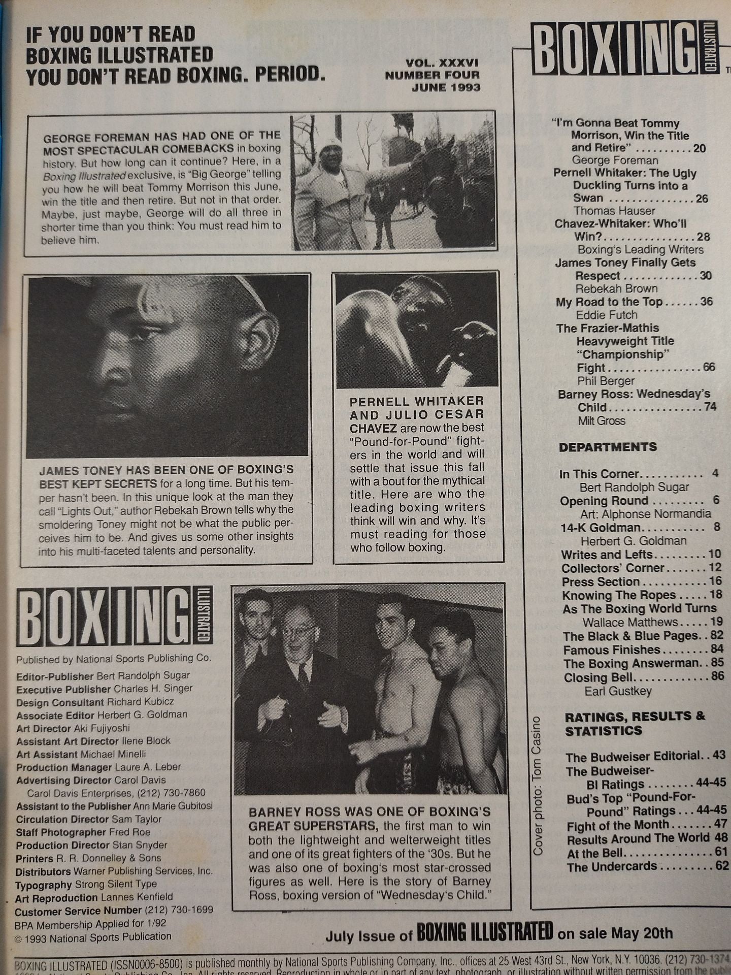 BOXING ILLUSTRATED JUNE 1993 ISSUE