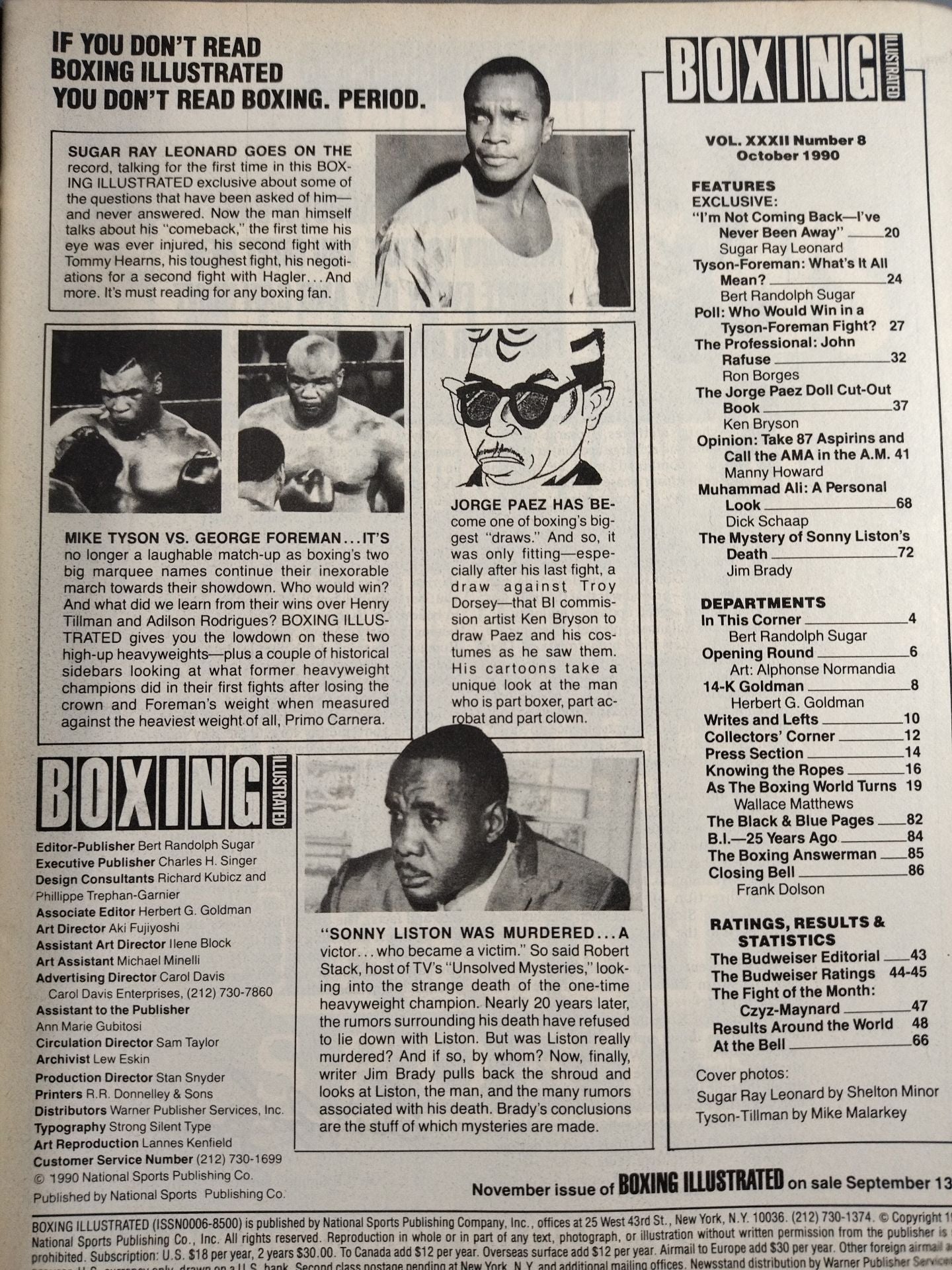 BOXING ILLUSTRATED OCTOBER 1990 ISSUE