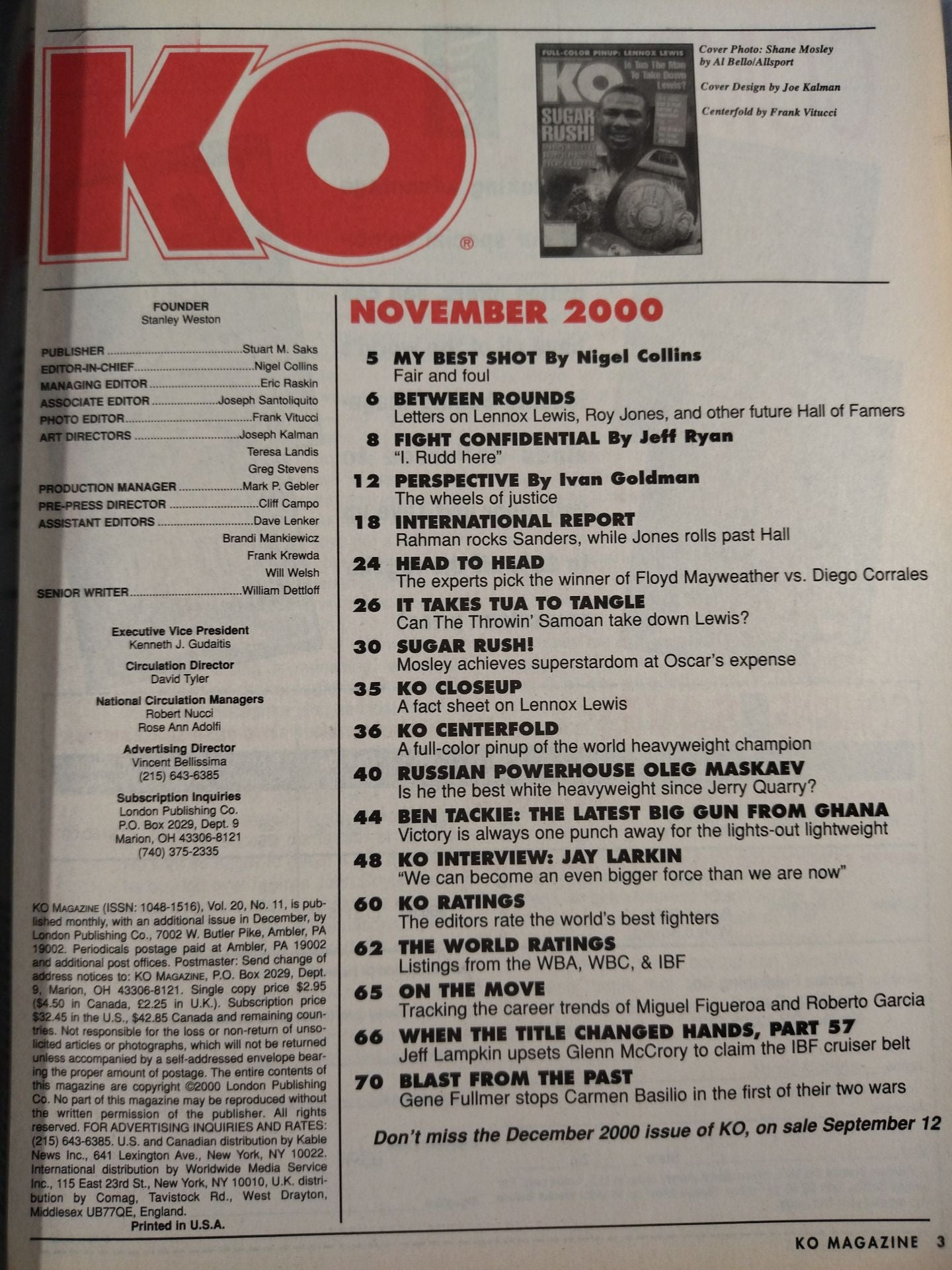 KO MAGAZINE November 2000 Issue