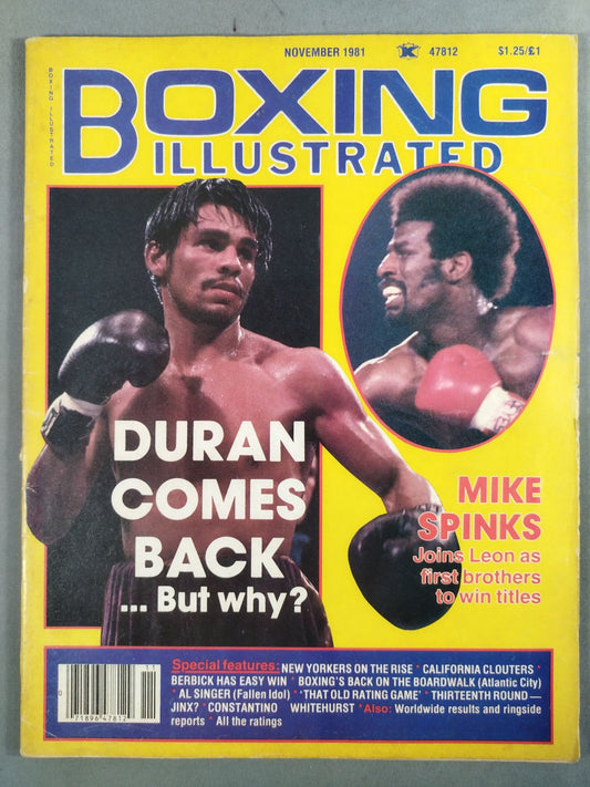 BOXING ILLUSTRATED NOVEMBER 1981 ISSUE