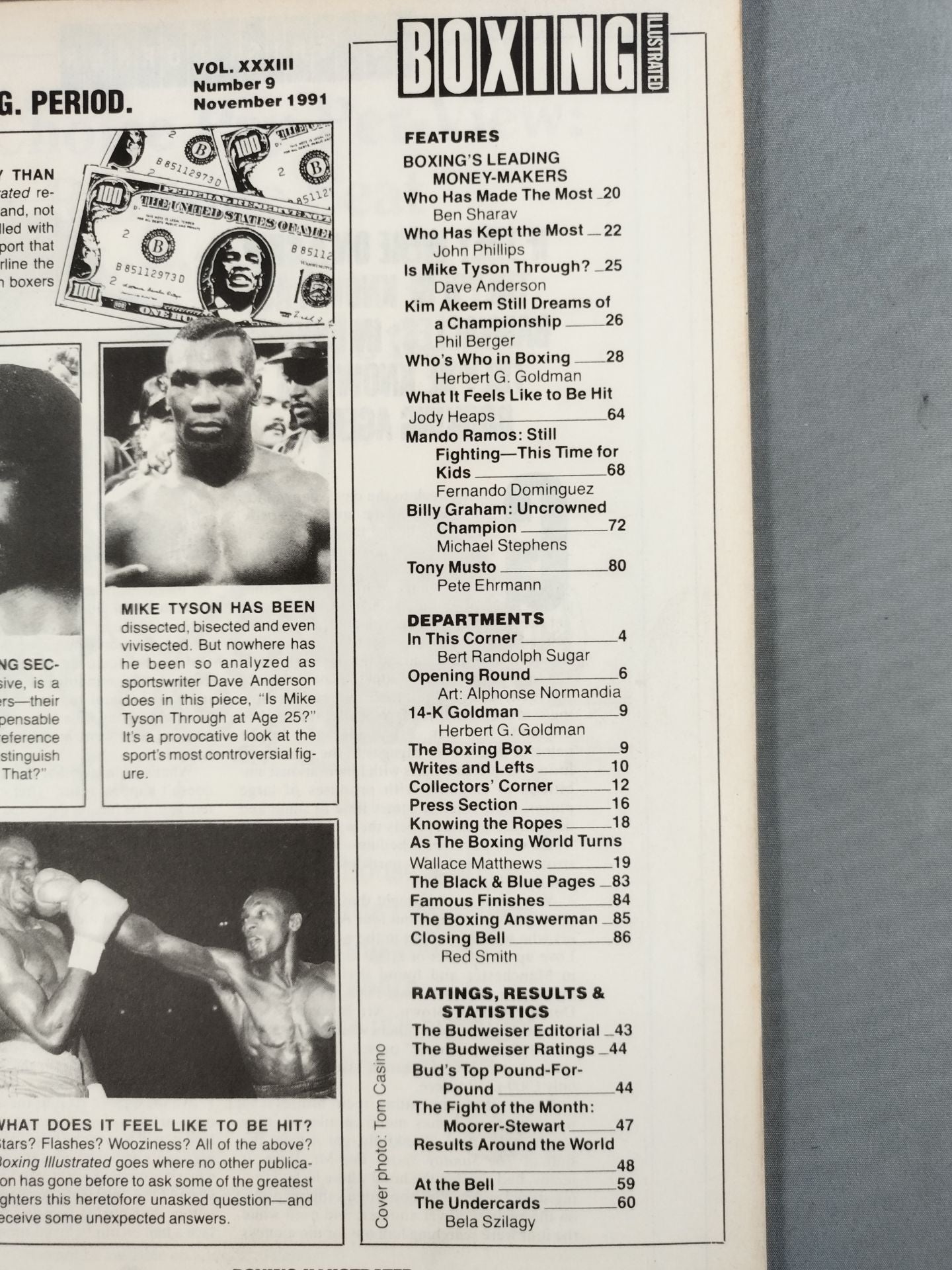 BOXING ILLUSTRATED NOVEMBER 1991 ISSUE