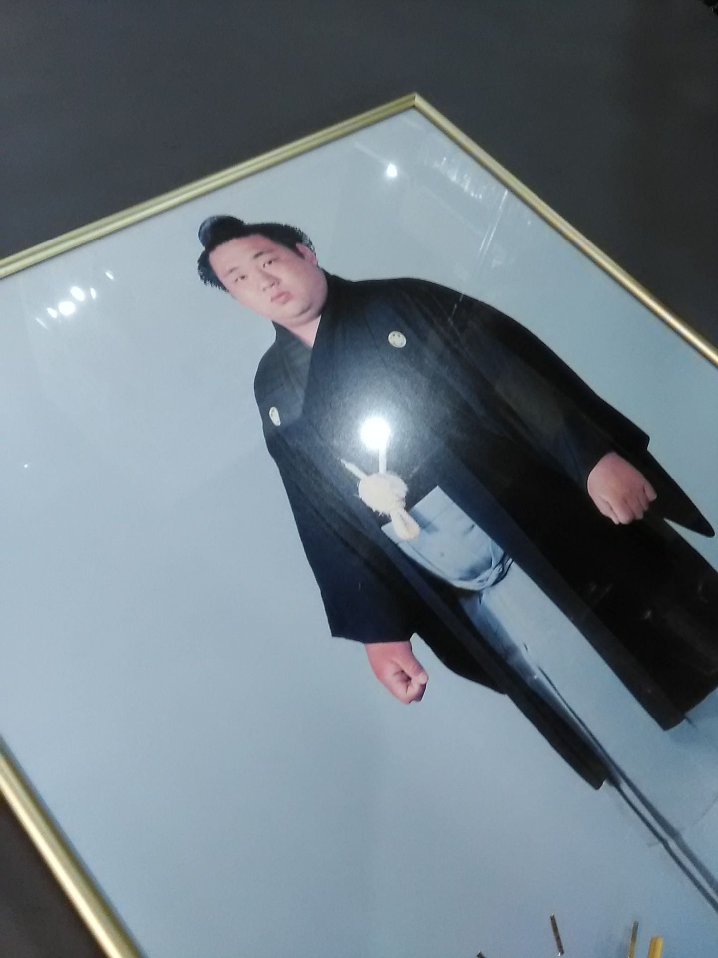 千代大海 関脇昇進記念 時計付パネル