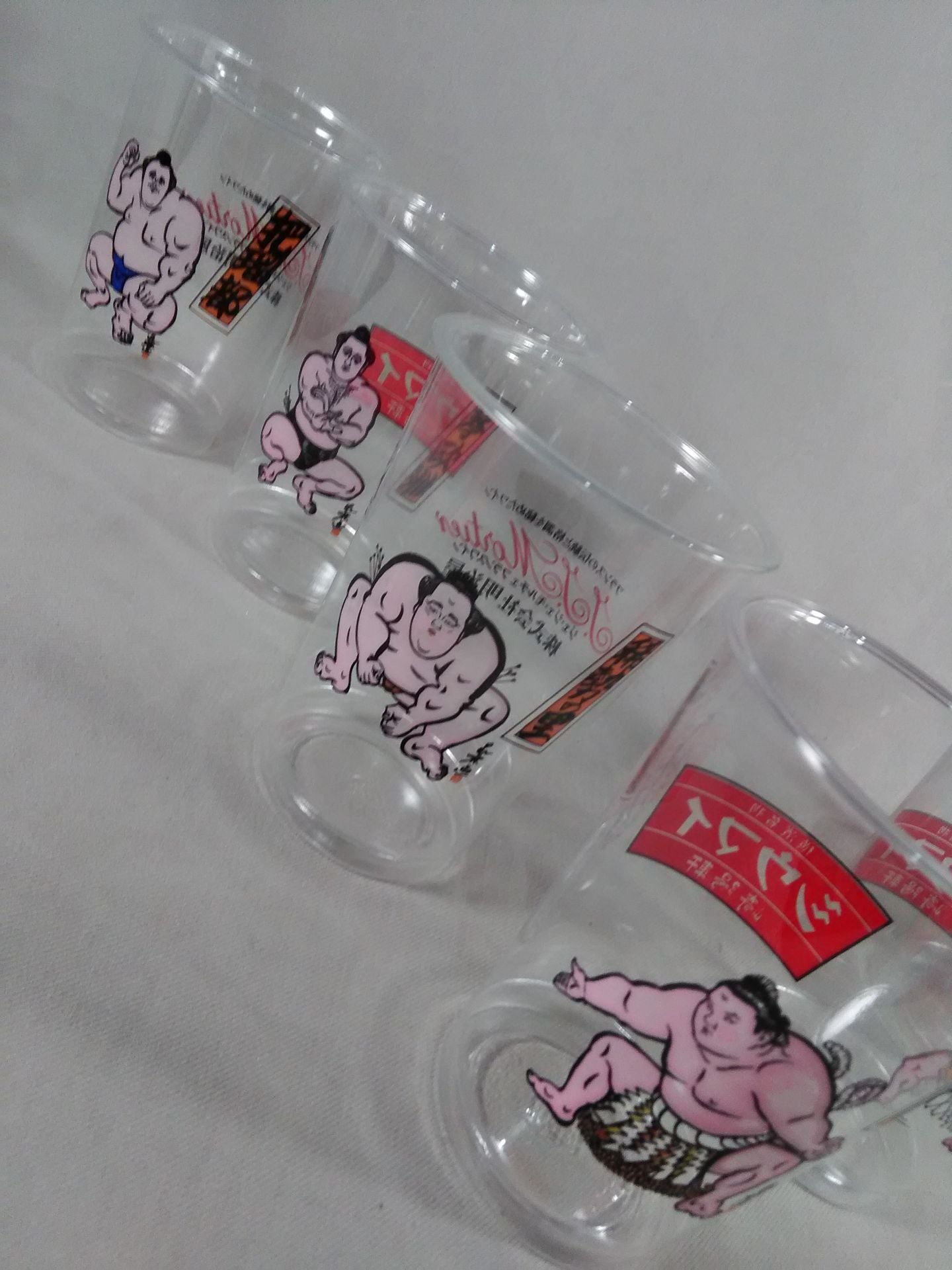 【not sold in stores 】Sumo wrestler illustration Plastic Cup Set of ★7 Pieces ★