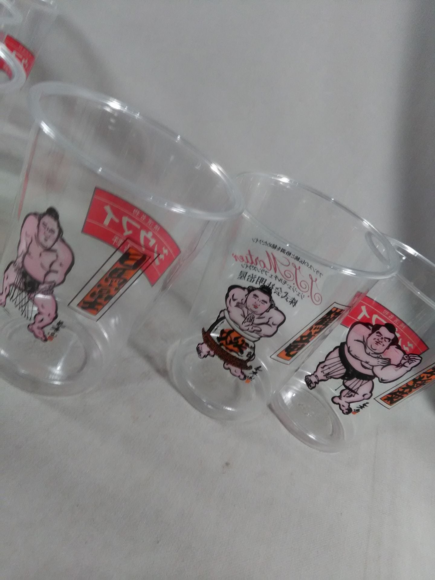 【not sold in stores 】Sumo wrestler illustration Plastic Cup Set of ★7 Pieces ★