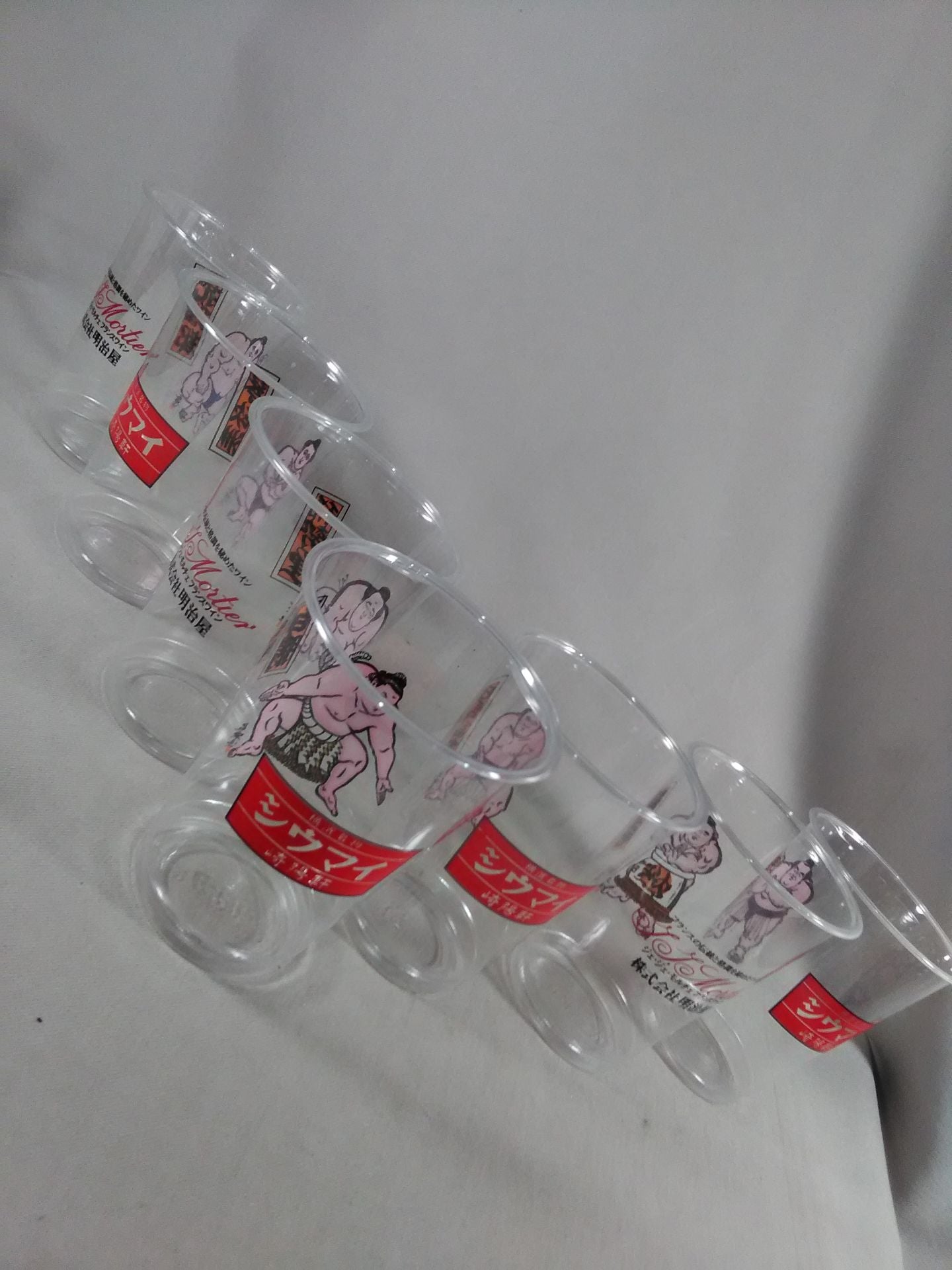 【not sold in stores 】Sumo wrestler illustration Plastic Cup Set of ★7 Pieces ★