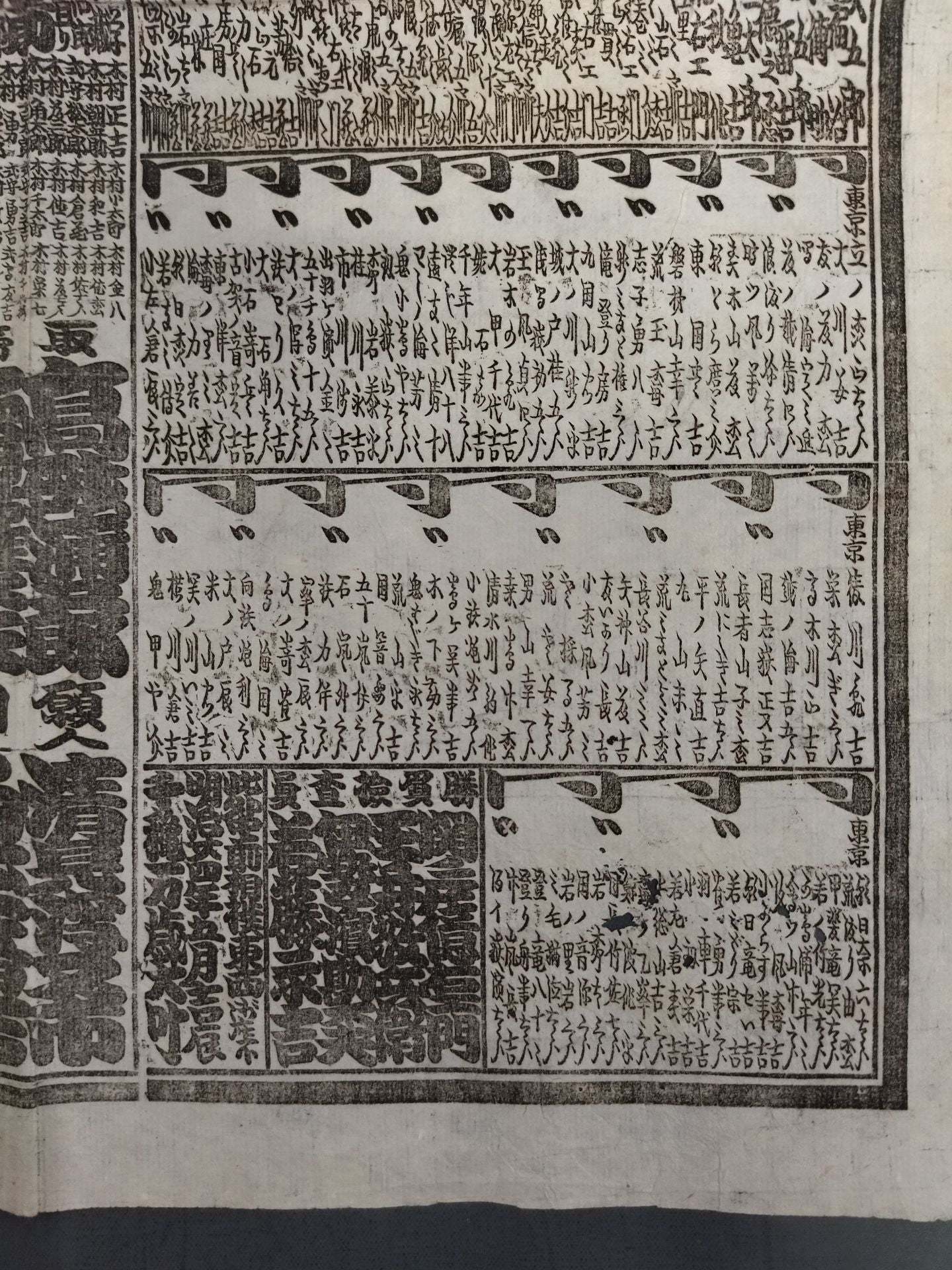Meiji 24 May Location Numbering Table