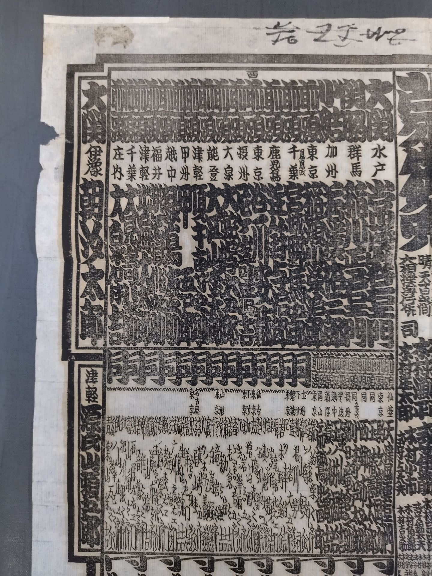 Meiji 36 January Location Numbering Table