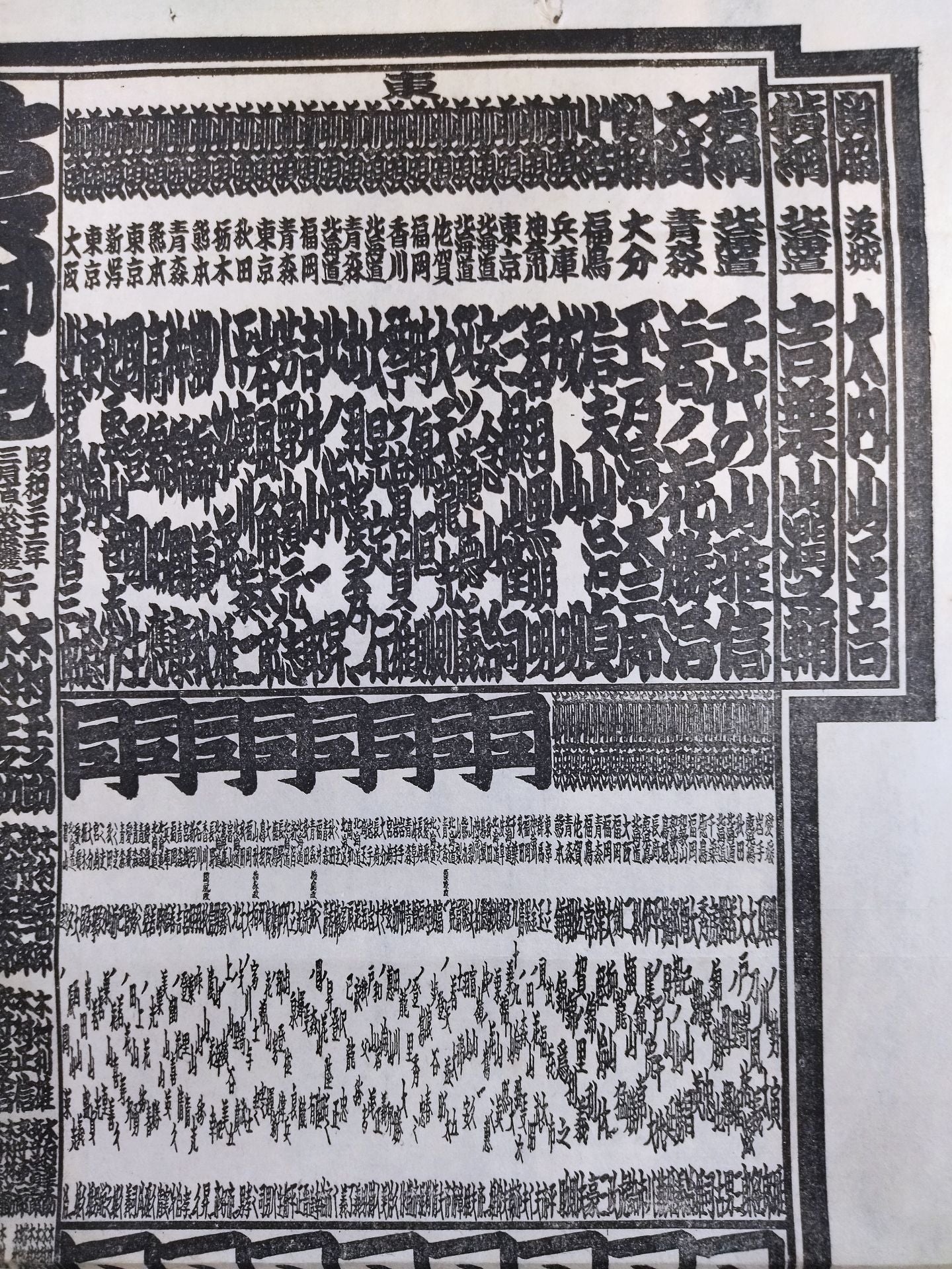 Showa 32 March Place Numbering Table